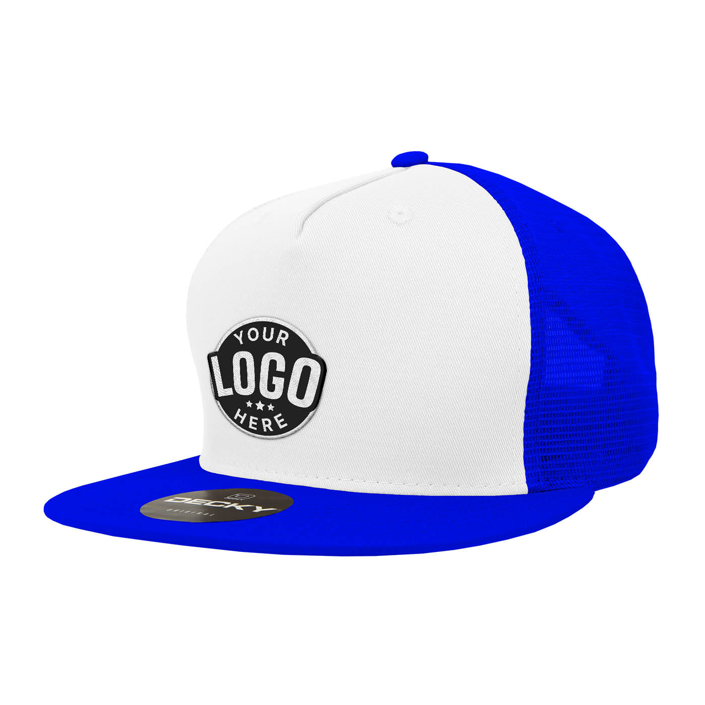 Custom Embroidered Decky 1040 - 5 Panel Trucker Snapback Hat