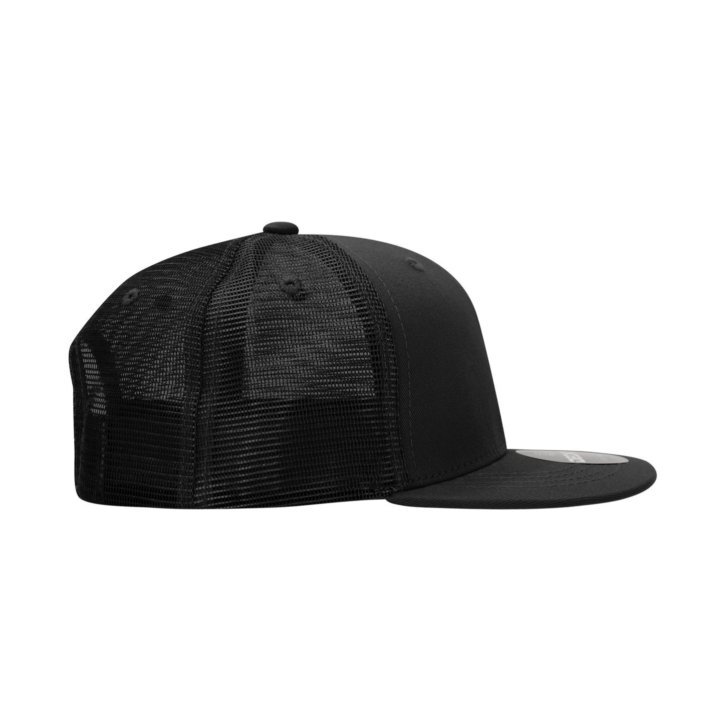 Decky 1052 6 Panel Trucker Hat Flat Bill Snapback - Blank