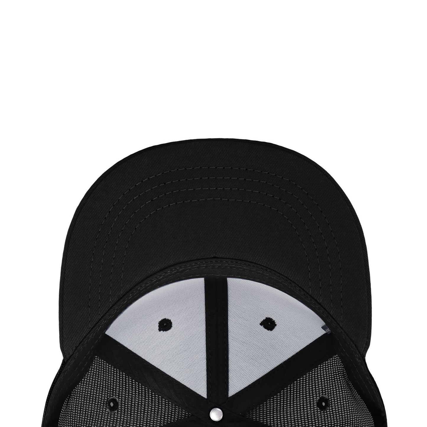 Decky 1052 6 Panel Trucker Hat Flat Bill Snapback - Blank