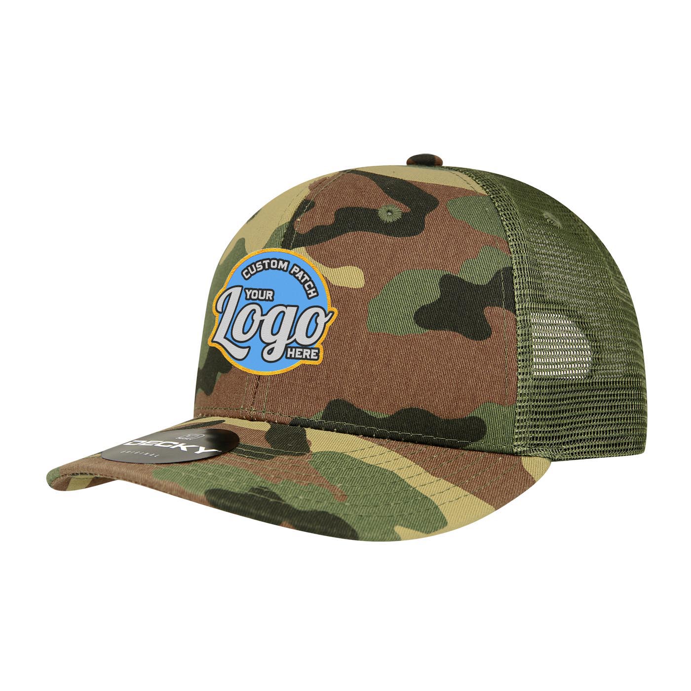 Custom Patch Decky 1053 - 6-Panel Curve Bill Trucker Cap - 1053