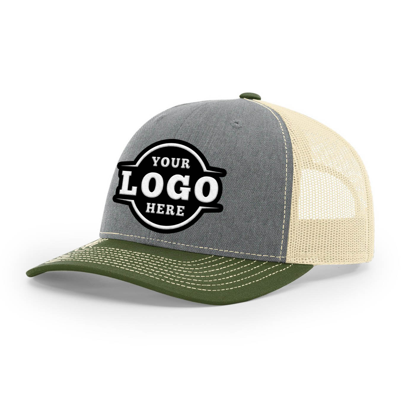 Custom Embroidered Richardson 112 Trucker Cap Tri Color Hats Three Colors