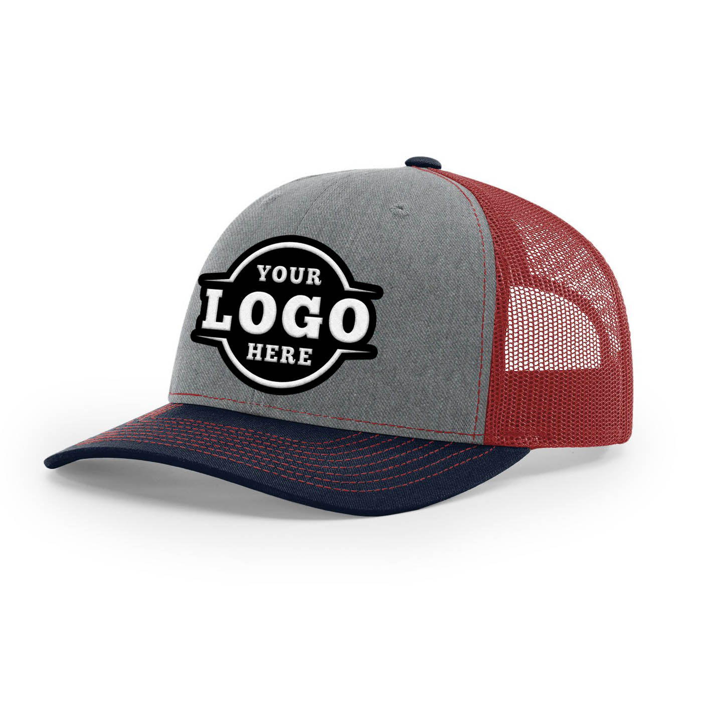 Custom Embroidered Richardson 112 Trucker Cap Tri Color Hats Three Colors