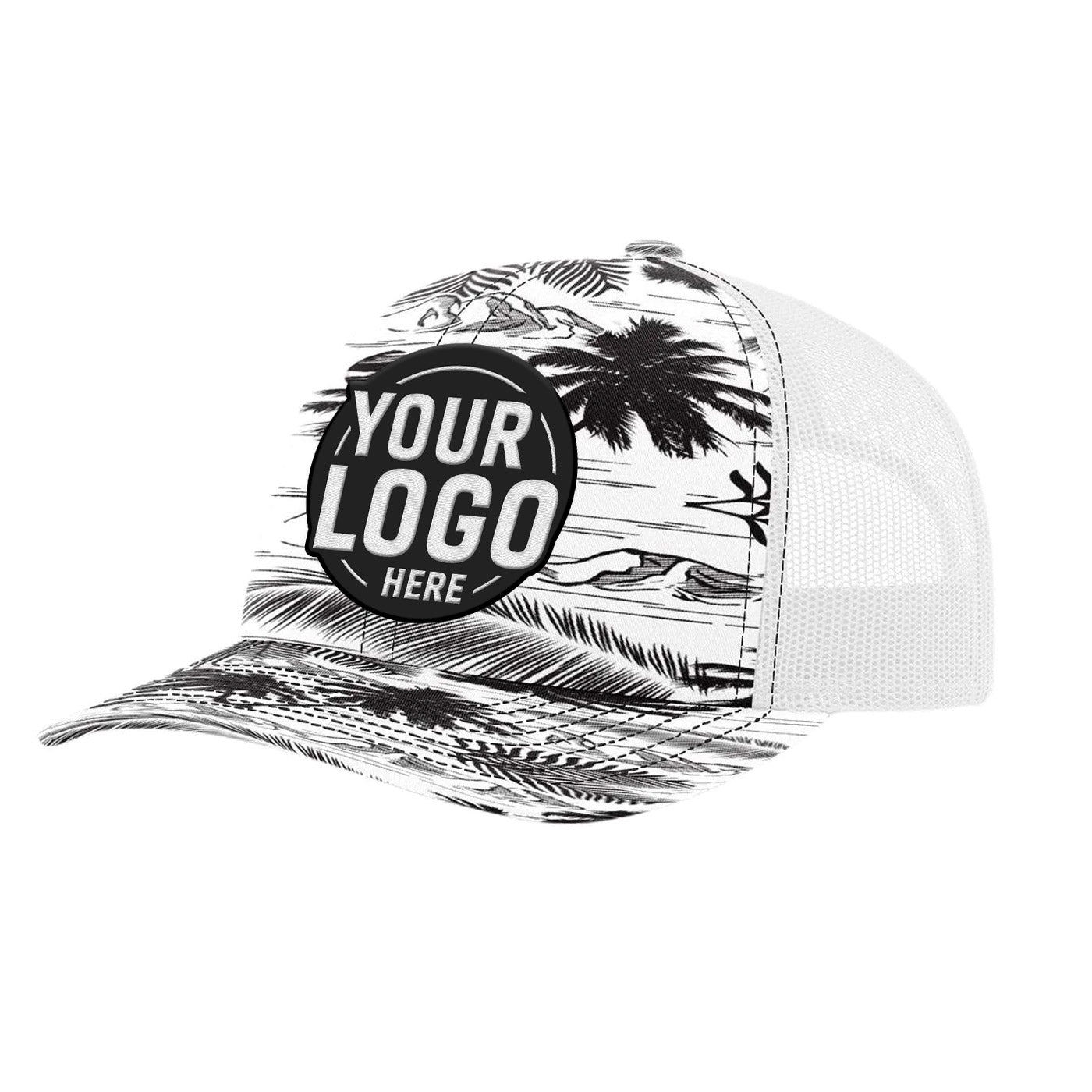 Custom Embroidered Richardson 112P Printed Trucker Hat Snapback Cap