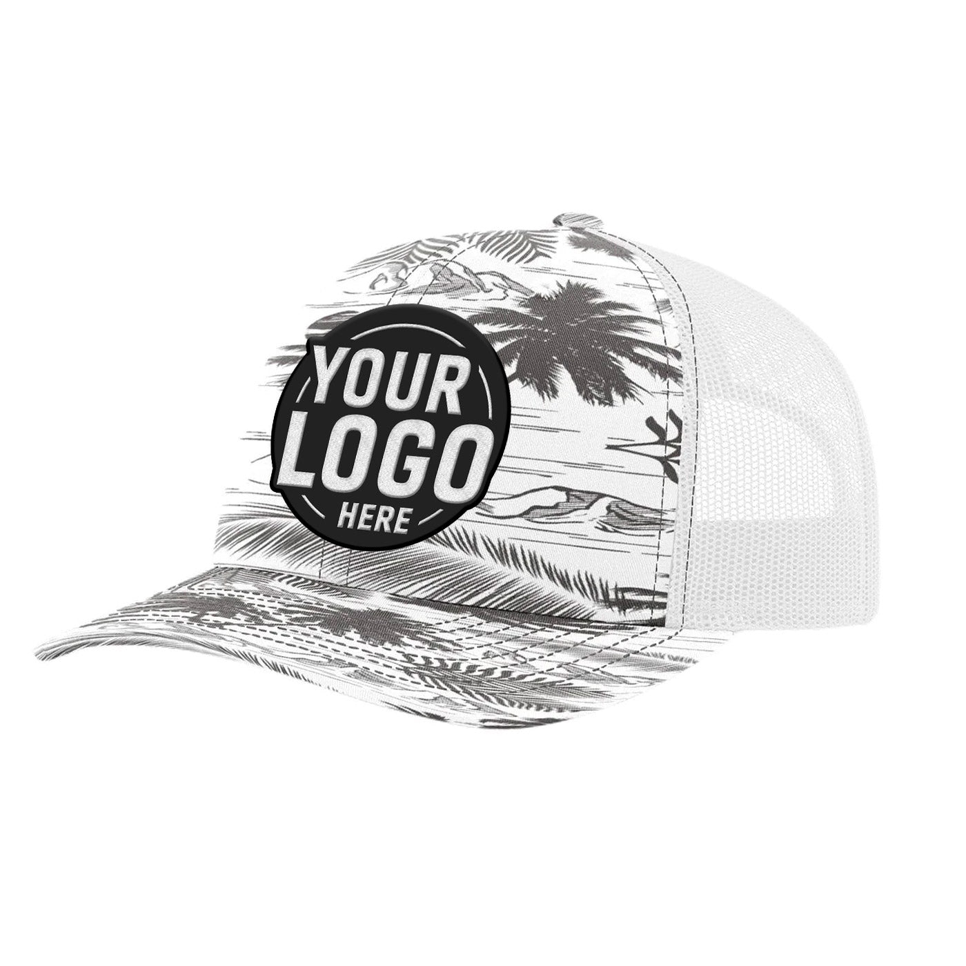 Custom Embroidered Richardson 112P Printed Trucker Hat Snapback Cap