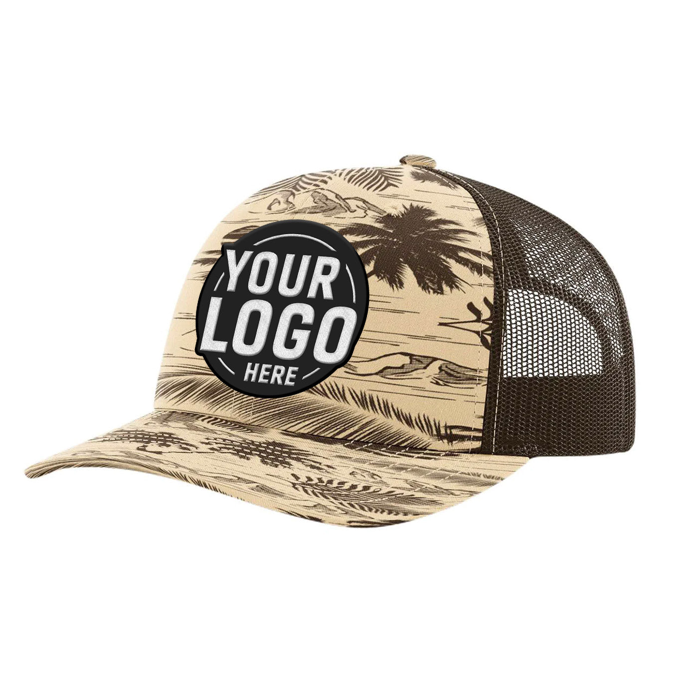 Custom Embroidered Richardson 112P Printed Trucker Hat Snapback Cap