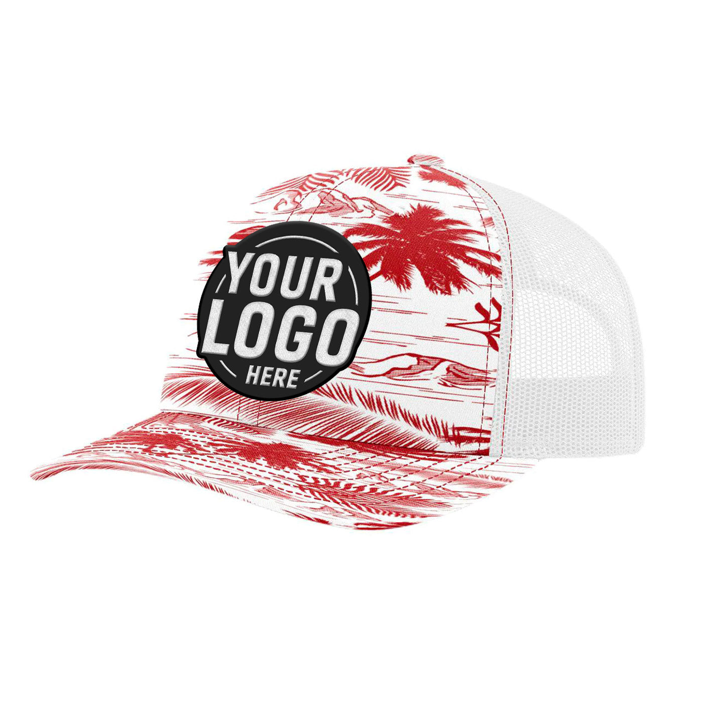 Custom Embroidered Richardson 112P Printed Trucker Hat Snapback Cap