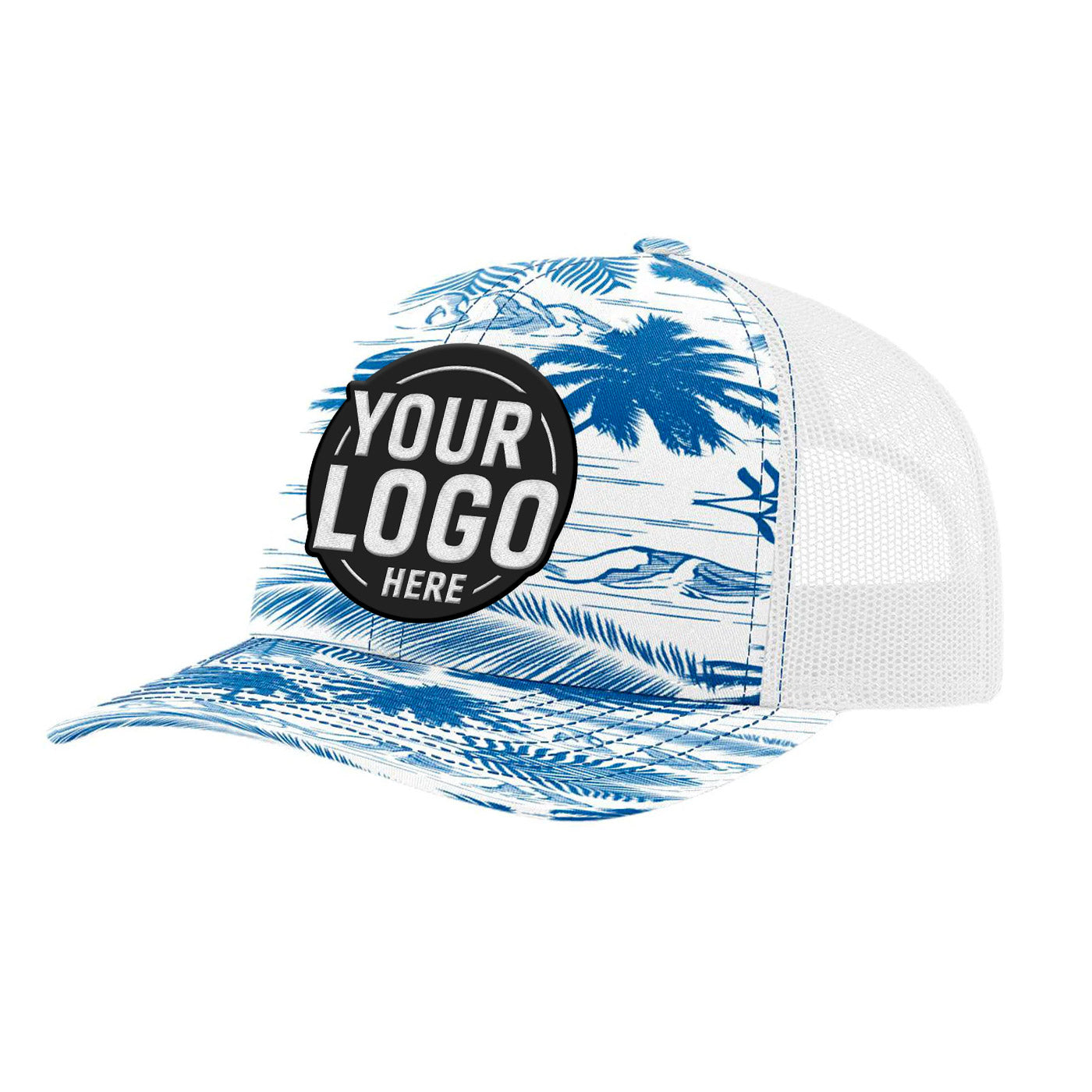 Custom Embroidered Richardson 112P Printed Trucker Hat Snapback Cap