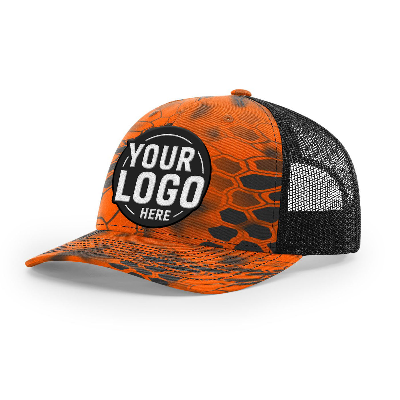 Custom Embroidered Richardson 112P Printed Trucker Hat Snapback Cap