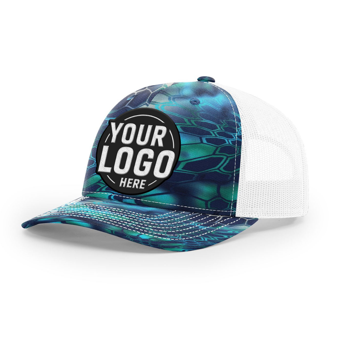 Custom Embroidered Richardson 112P Printed Trucker Hat Snapback Cap