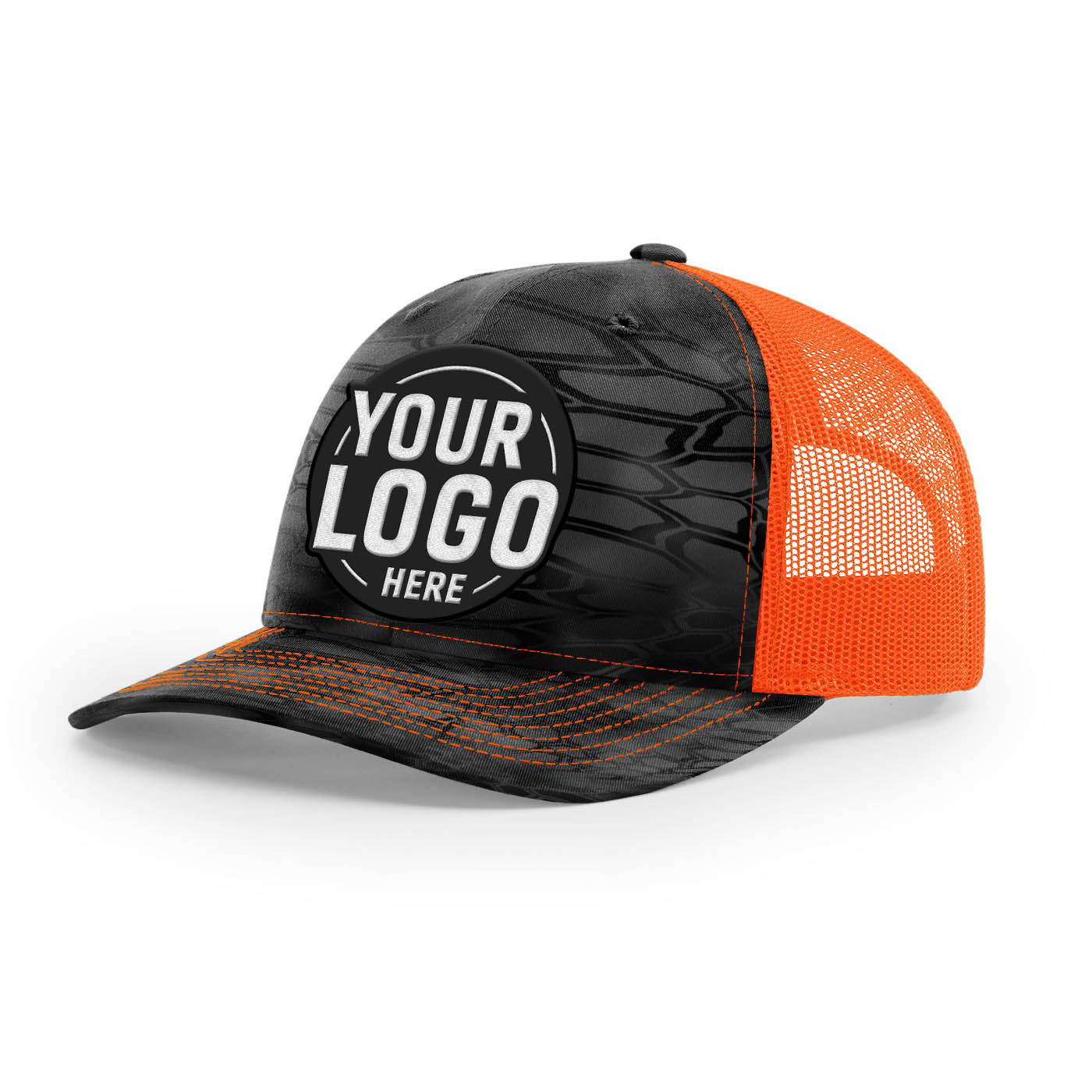 Custom Embroidered Richardson 112P Printed Trucker Hat Snapback Cap