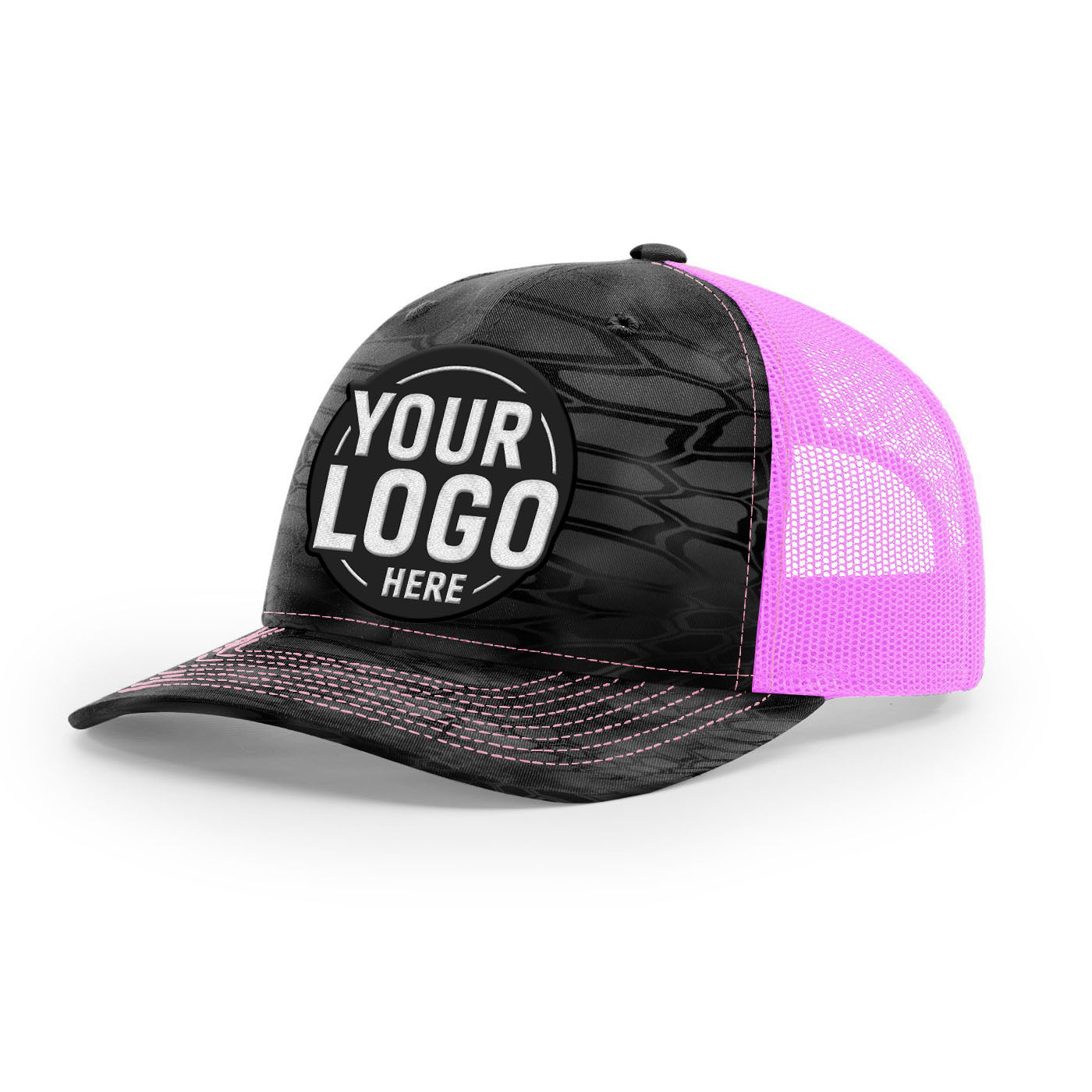 Custom Embroidered Richardson 112P Printed Trucker Hat Snapback Cap