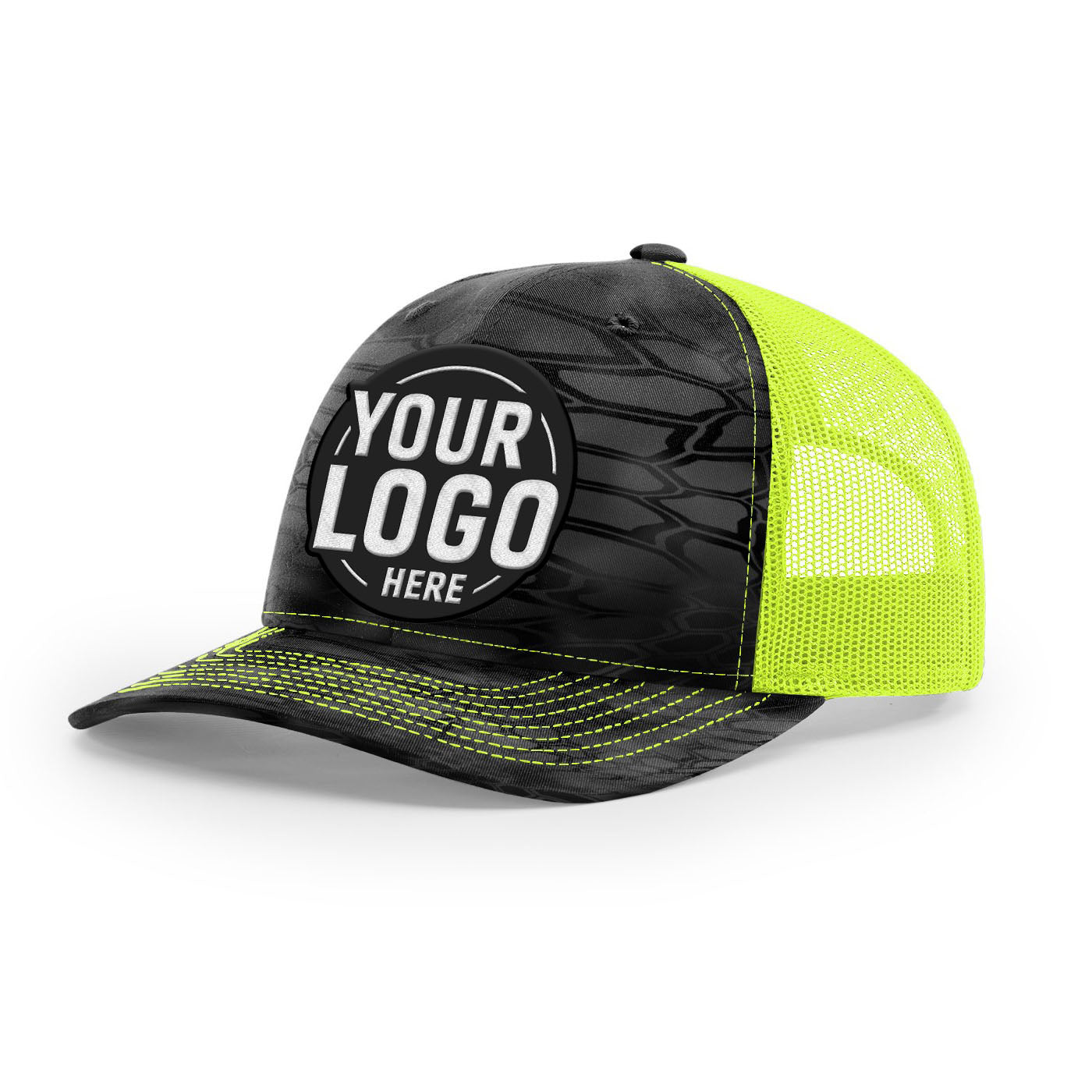 Custom Embroidered Richardson 112P Printed Trucker Hat Snapback Cap