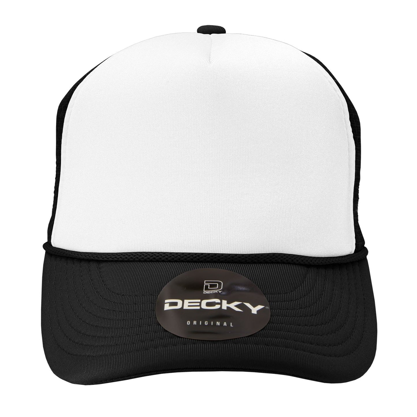 Decky 210 5 Panel Foam Trucker Hat Two Tone Mesh Back Cap - Blank