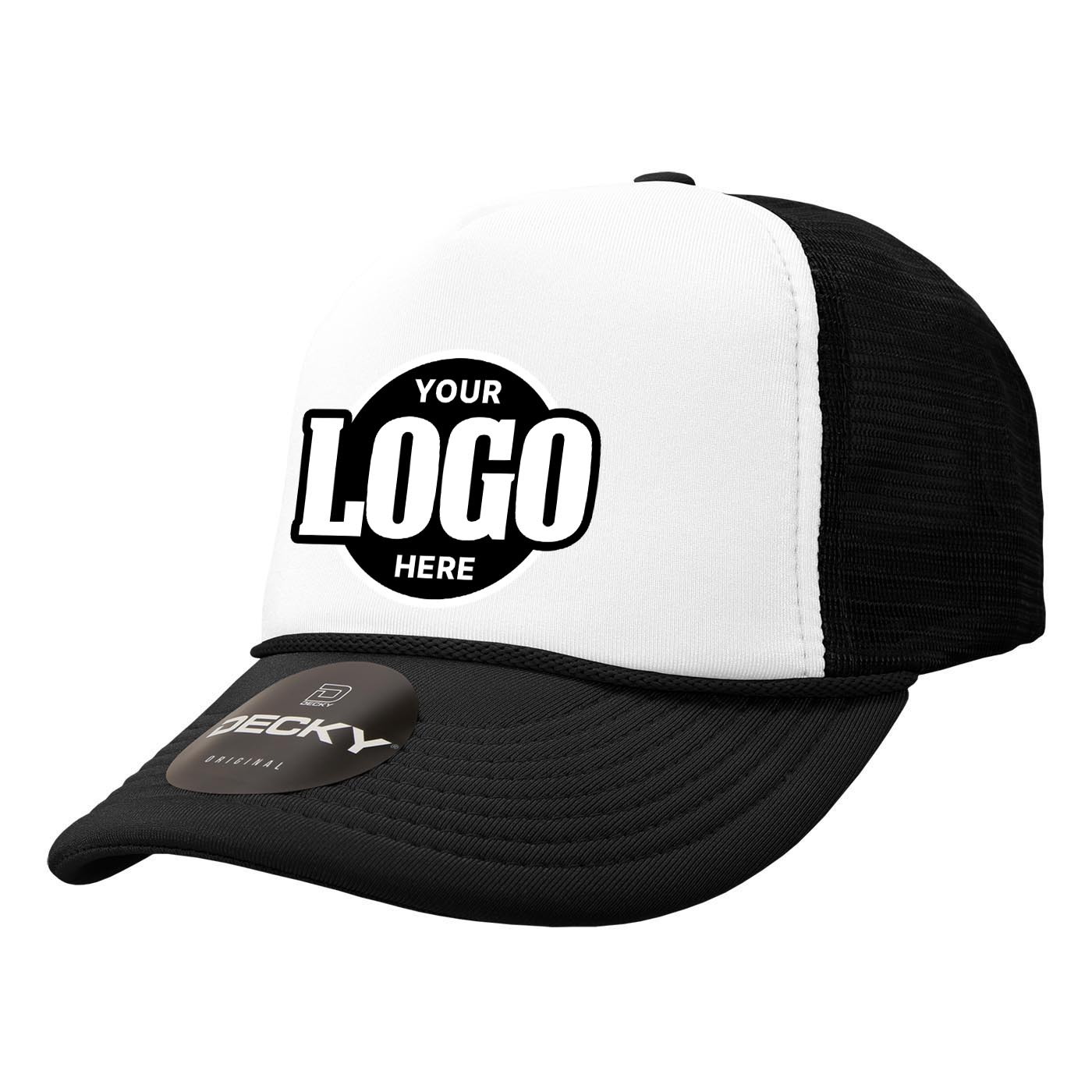 Custom Embroidered Decky 210 - Foam Trucker Hat, Two Tone Mesh Back Cap