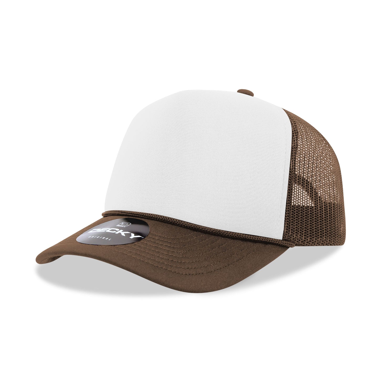Decky 210 5 Panel Foam Trucker Hat Two Tone Mesh Back Cap - Blank