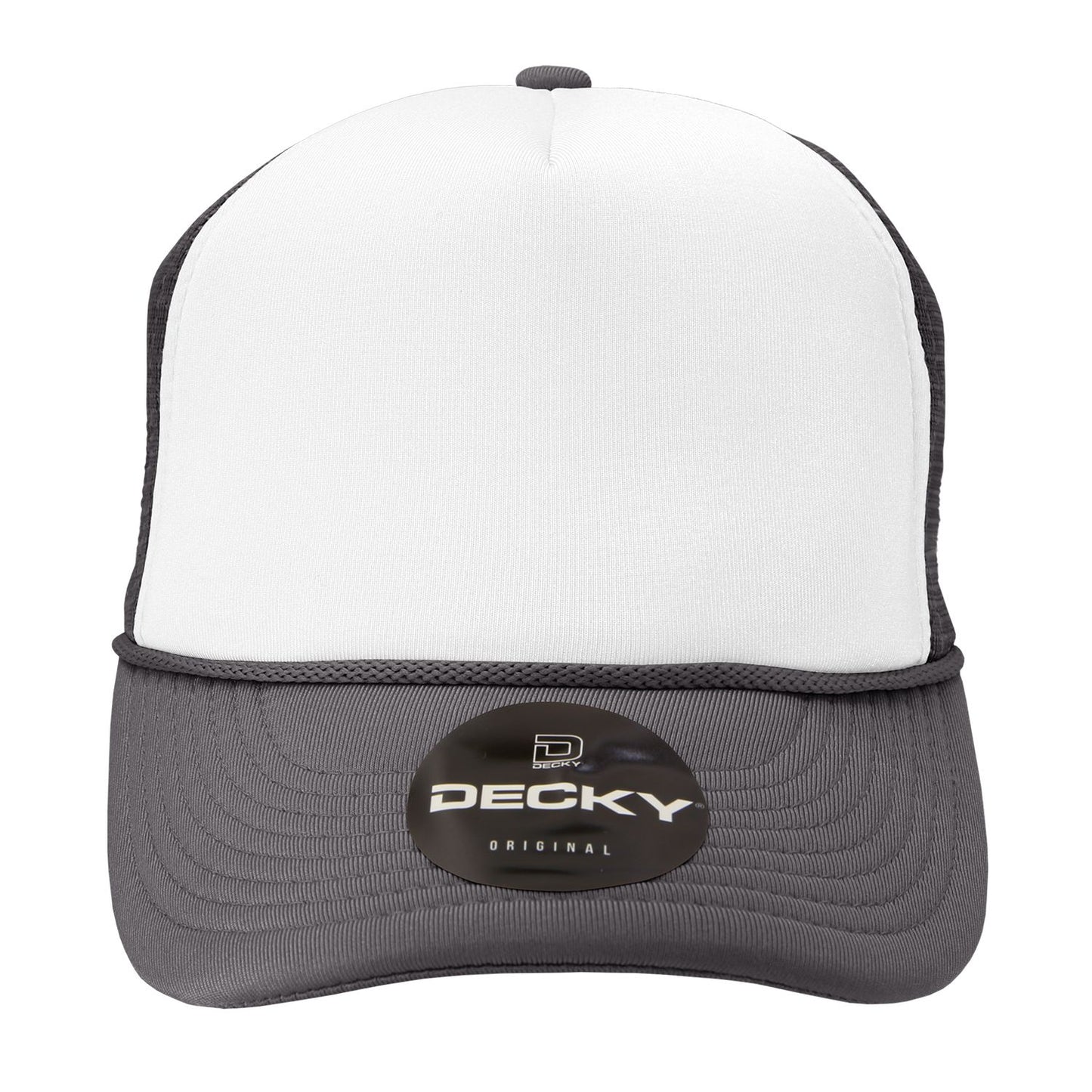 Decky 210 5 Panel Foam Trucker Hat Two Tone Mesh Back Cap - Blank