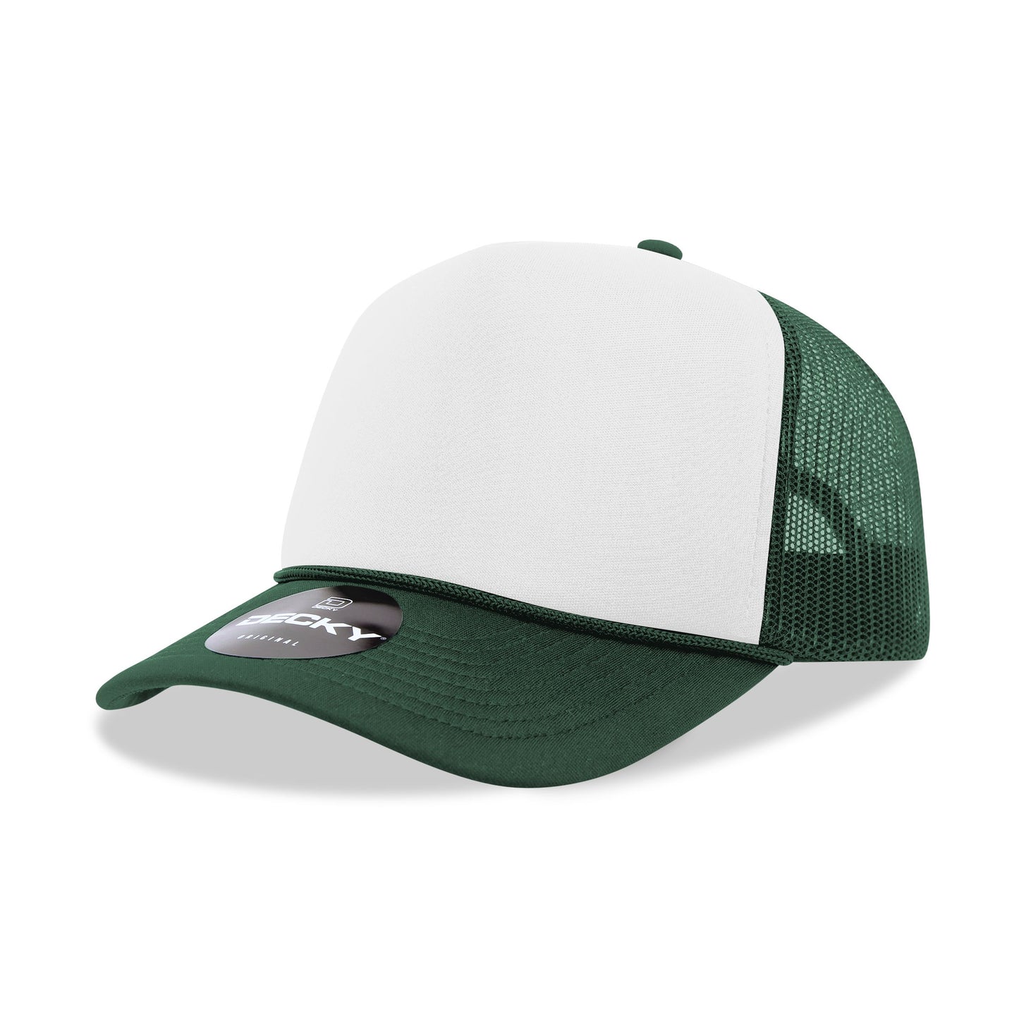 Decky 210 5 Panel Foam Trucker Hat Two Tone Mesh Back Cap - Blank