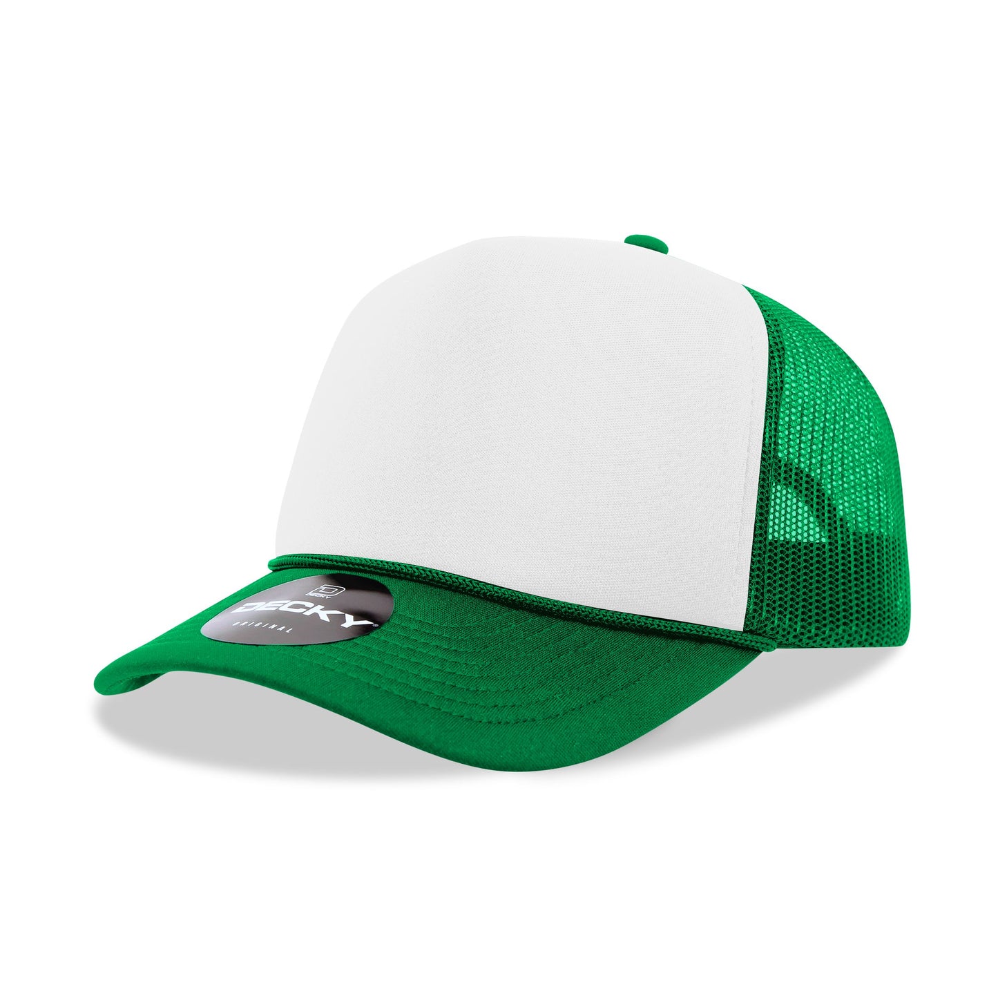 Decky 210 5 Panel Foam Trucker Hat Two Tone Mesh Back Cap - Blank