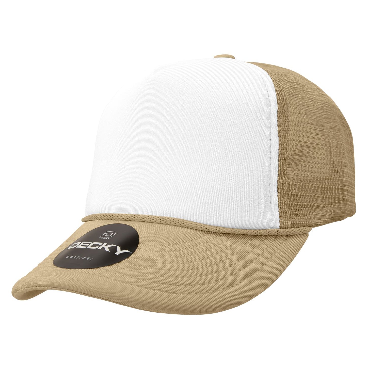 Decky 210 5 Panel Foam Trucker Hat Two Tone Mesh Back Cap - Blank