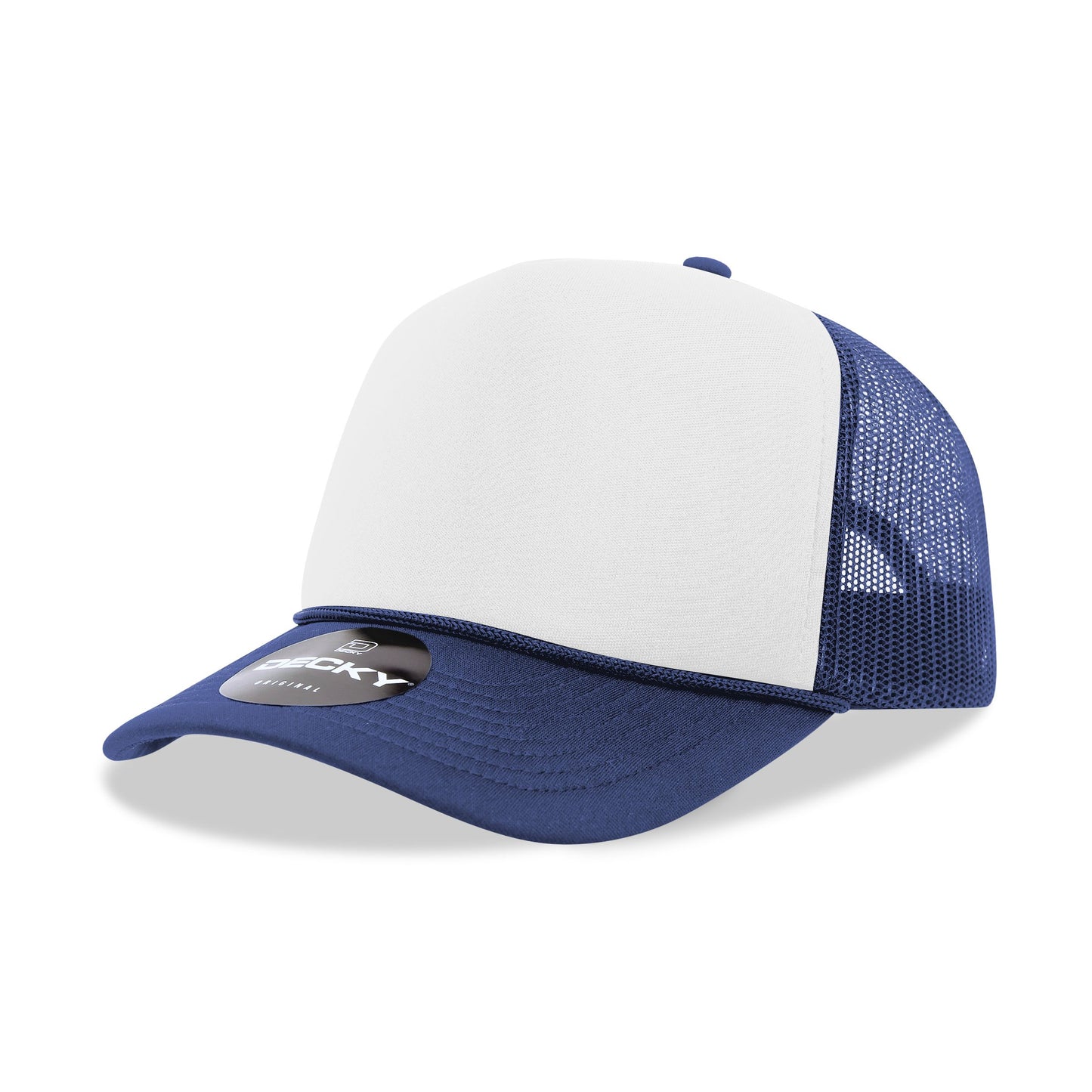 Decky 210 5 Panel Foam Trucker Hat Two Tone Mesh Back Cap - Blank