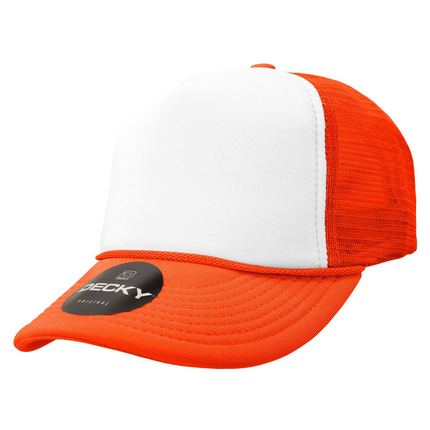 Decky 210 5 Panel Foam Trucker Hat Two Tone Mesh Back Cap - Blank