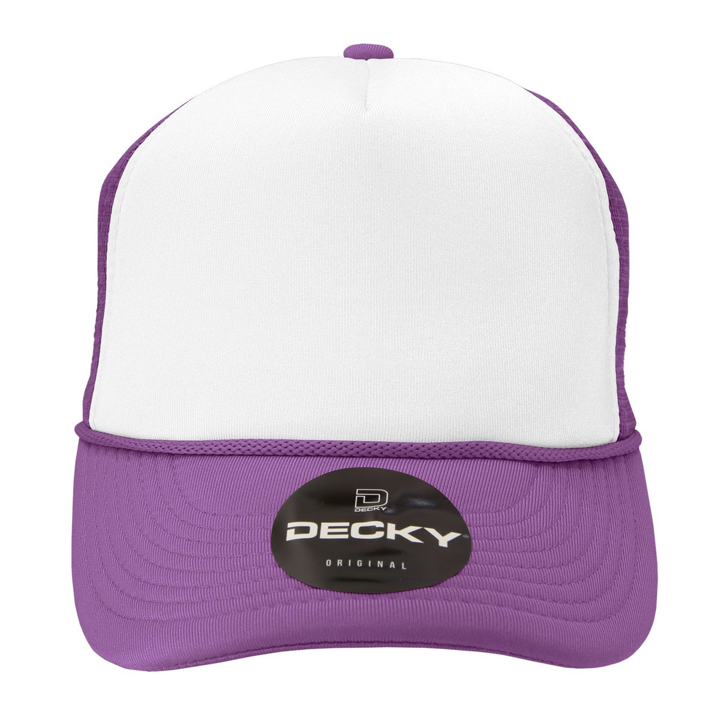 Decky 210 5 Panel Foam Trucker Hat Two Tone Mesh Back Cap - Blank