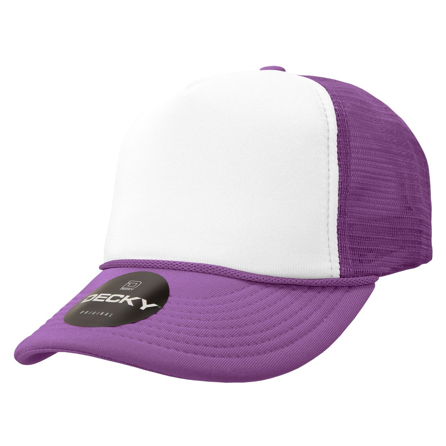 Decky 210 5 Panel Foam Trucker Hat Two Tone Mesh Back Cap - Blank
