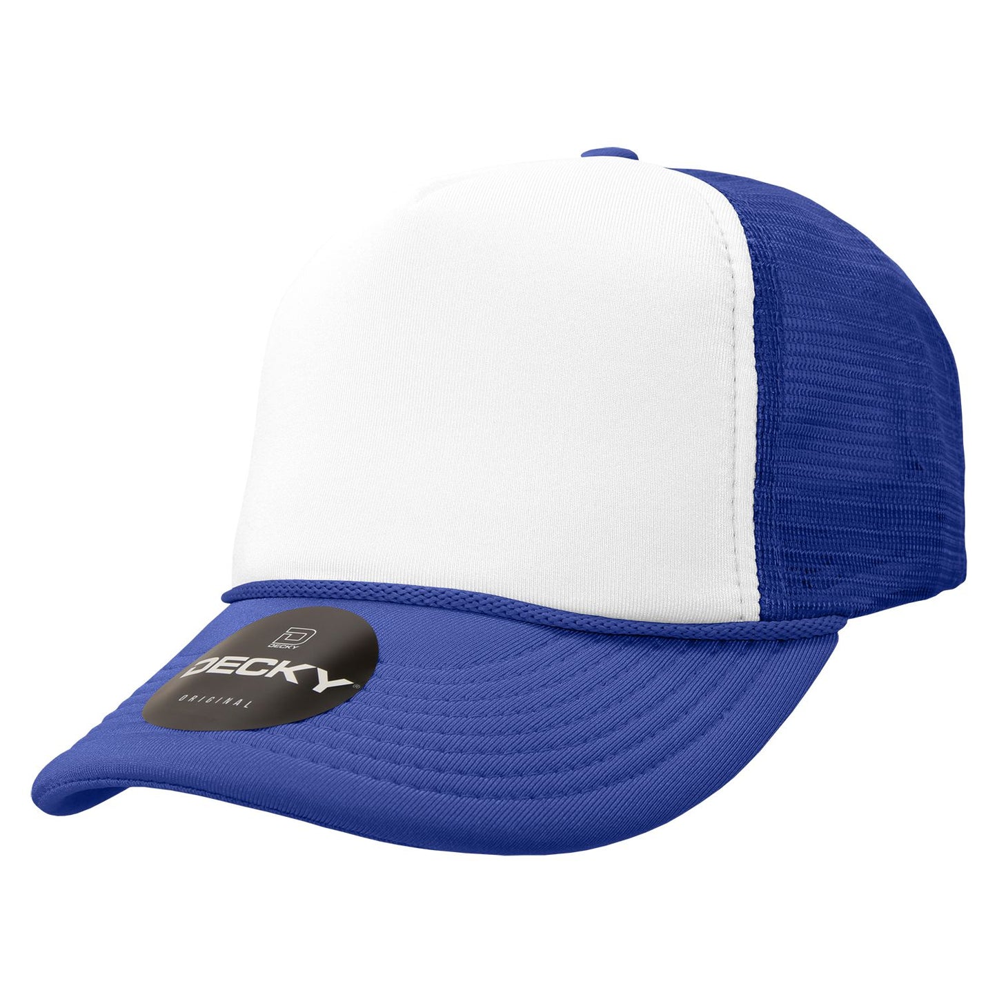 Decky 210 5 Panel Foam Trucker Hat Two Tone Mesh Back Cap - Blank