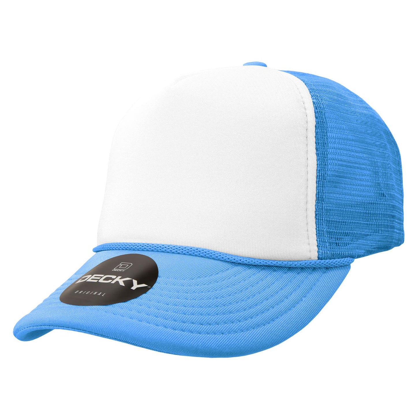 Decky 210 5 Panel Foam Trucker Hat Two Tone Mesh Back Cap - Blank