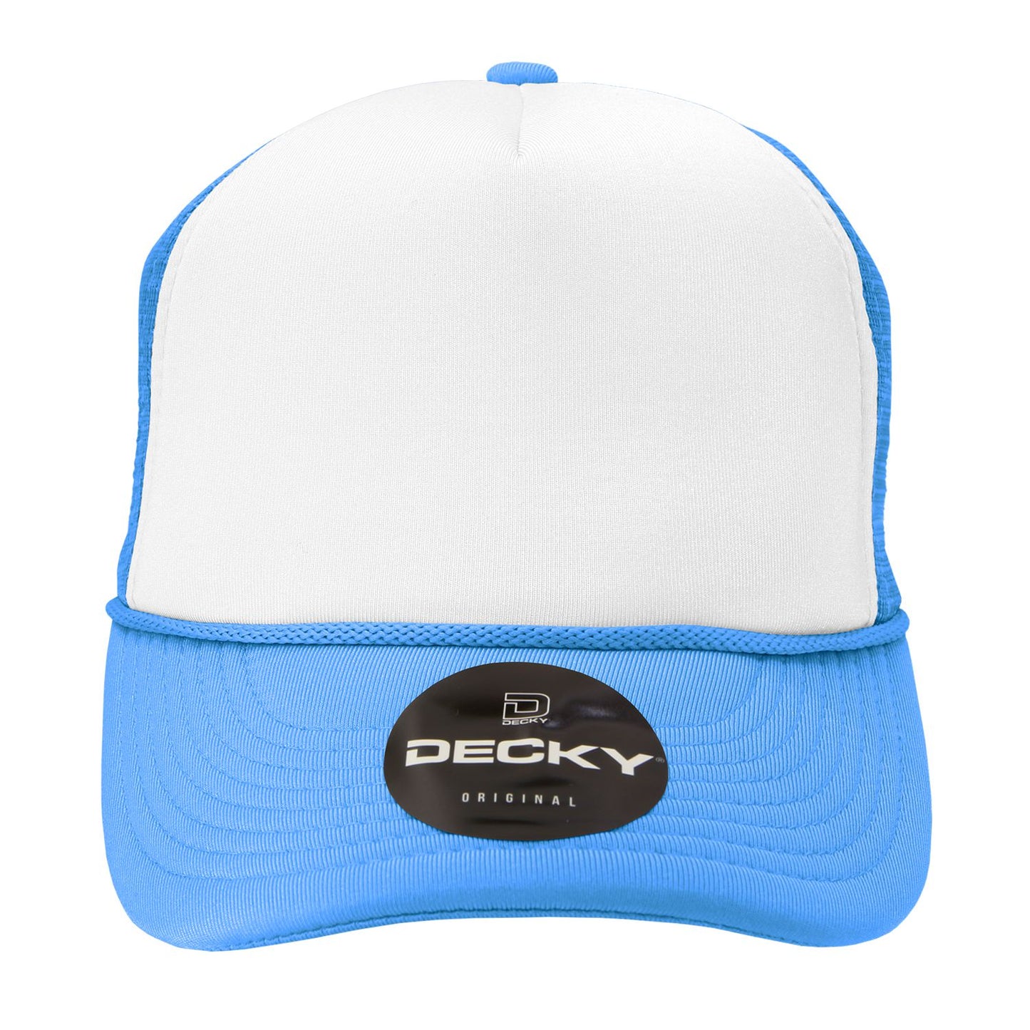 Decky 210 5 Panel Foam Trucker Hat Two Tone Mesh Back Cap - Blank