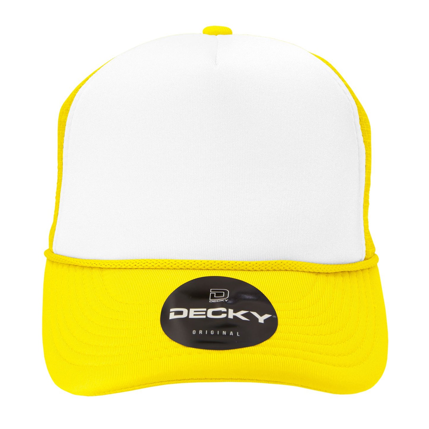 Decky 210 5 Panel Foam Trucker Hat Two Tone Mesh Back Cap - Blank