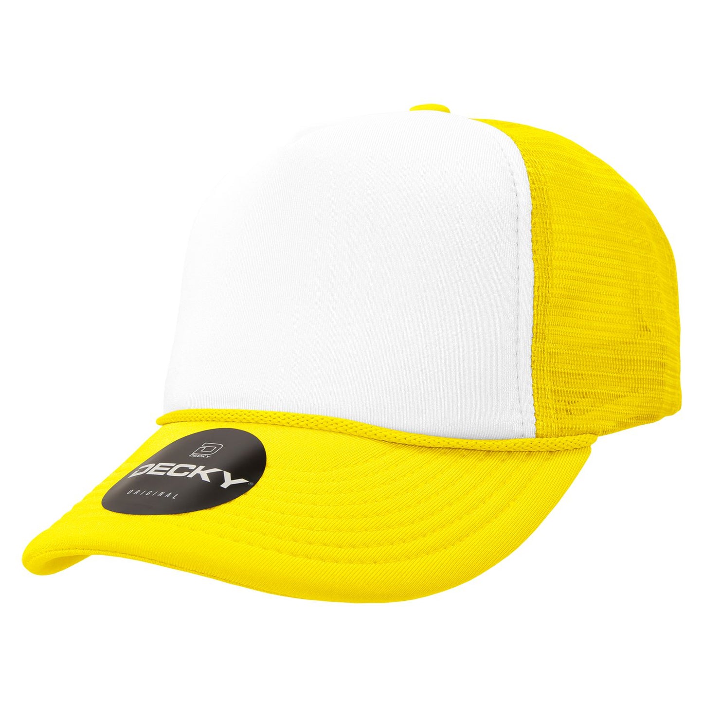 Decky 210 5 Panel Foam Trucker Hat Two Tone Mesh Back Cap - Blank