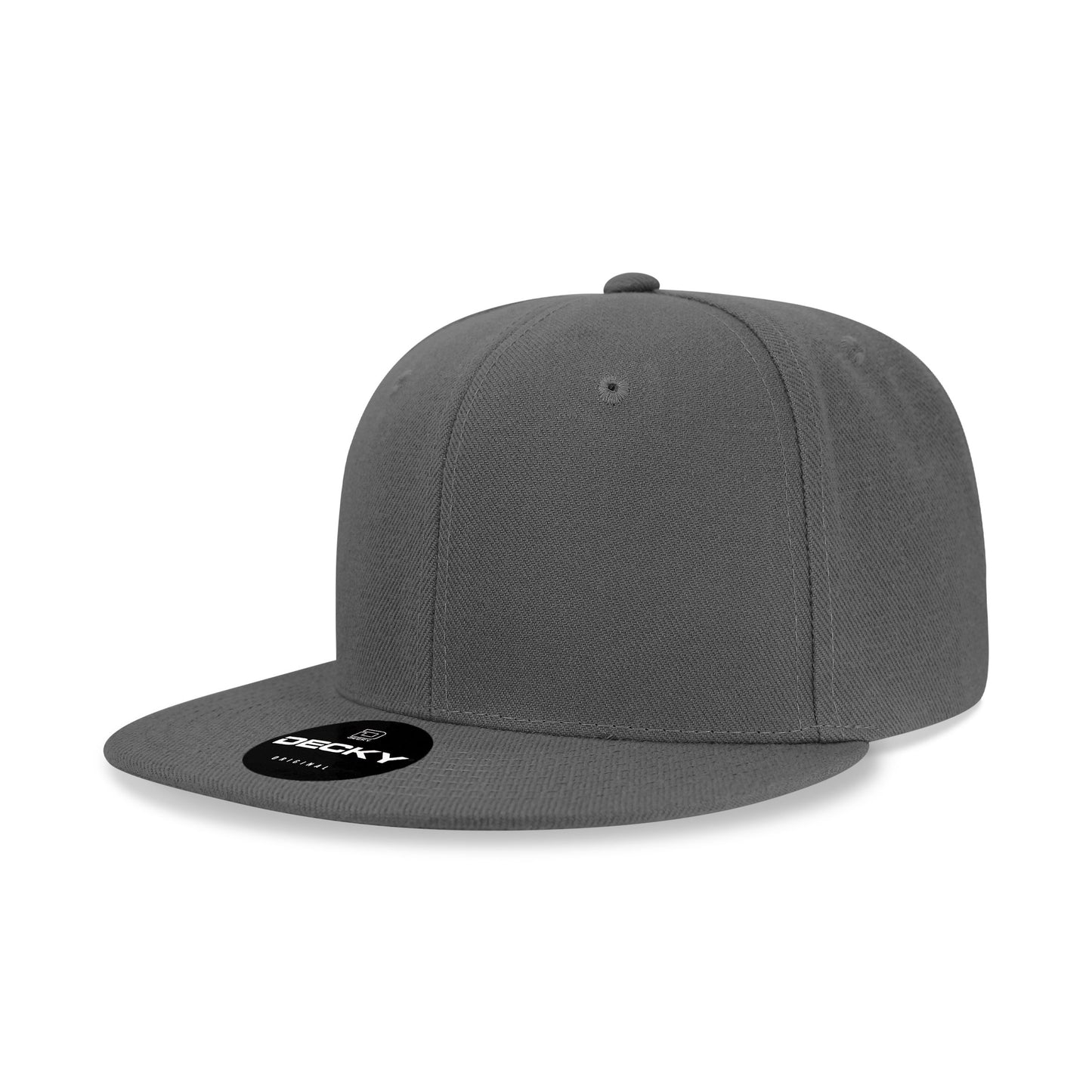 Decky 6020 High Profile 6 Panel Snapback Flat Bill Hat - Blank