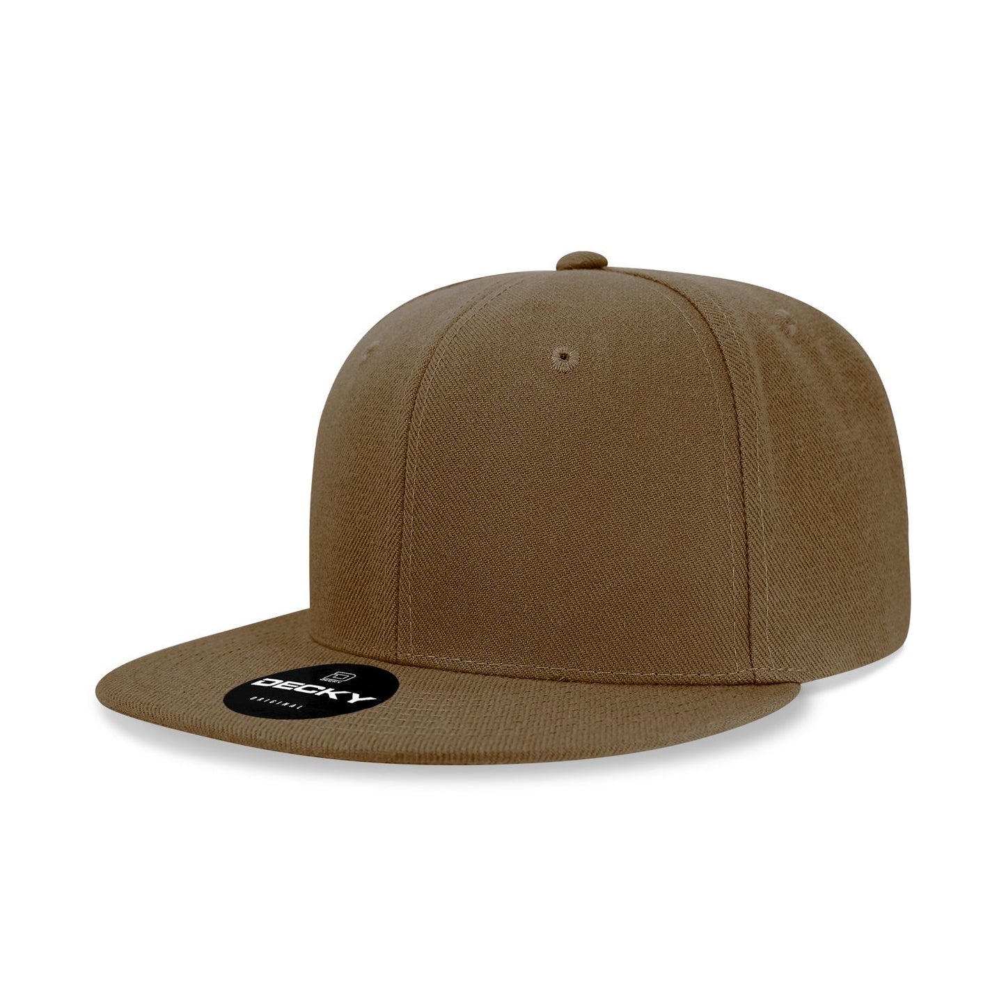Decky 6020 High Profile 6 Panel Snapback Flat Bill Hat - Blank