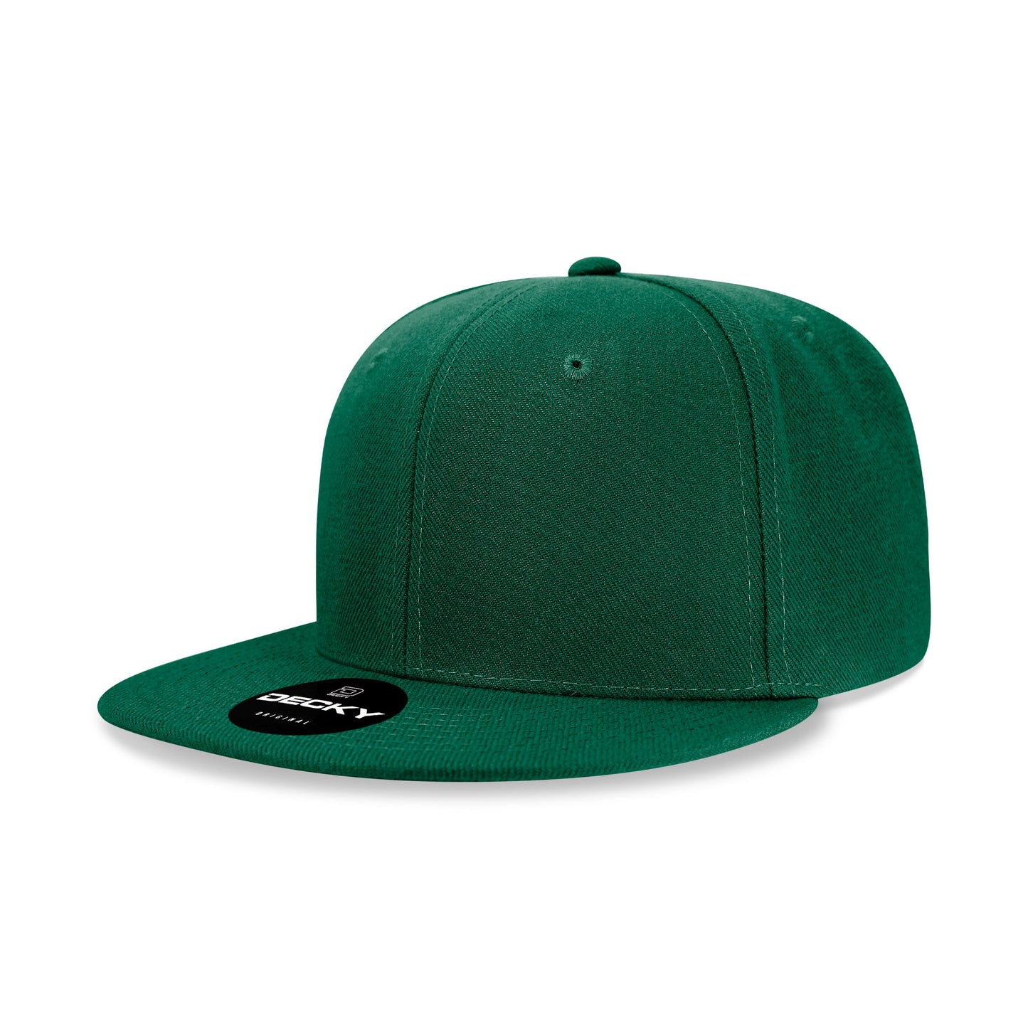Decky 6020 High Profile 6 Panel Snapback Flat Bill Hat - Blank