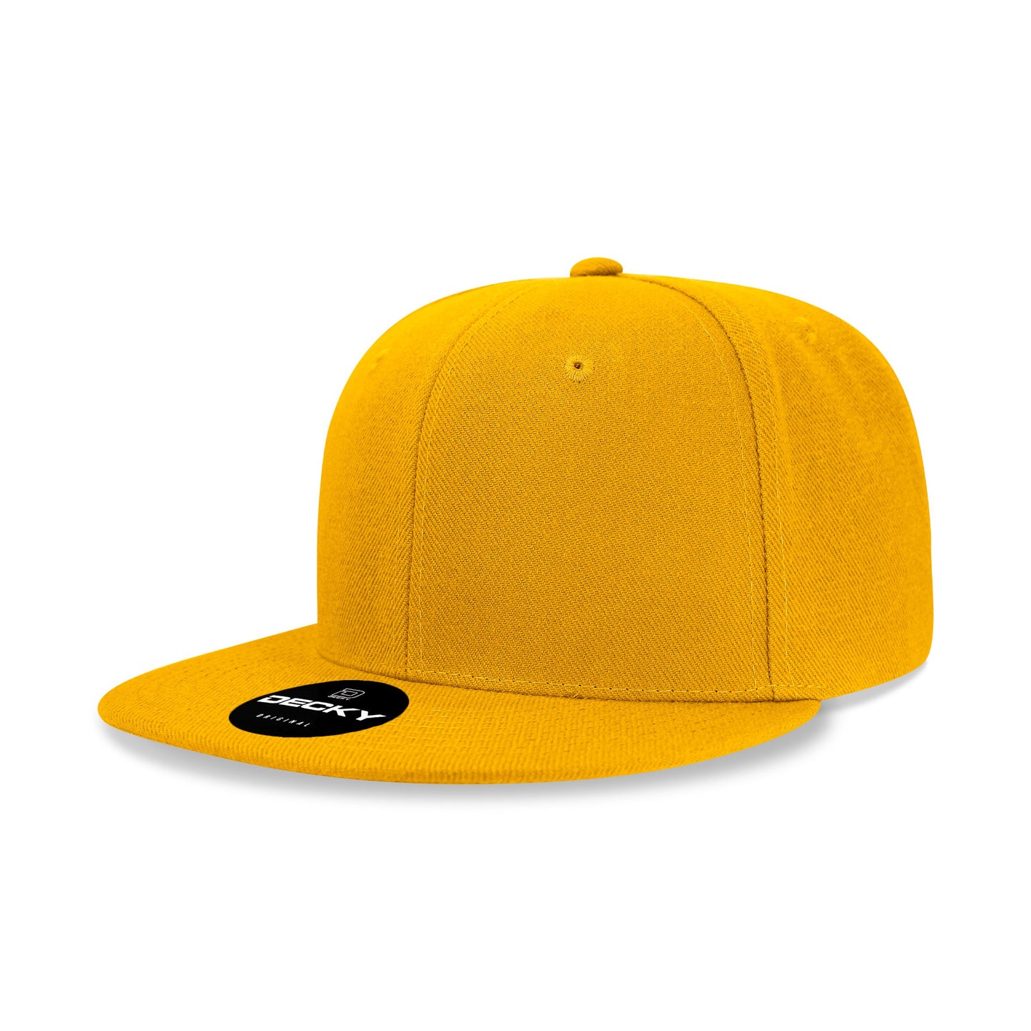 Decky 6020 High Profile 6 Panel Snapback Flat Bill Hat - Blank