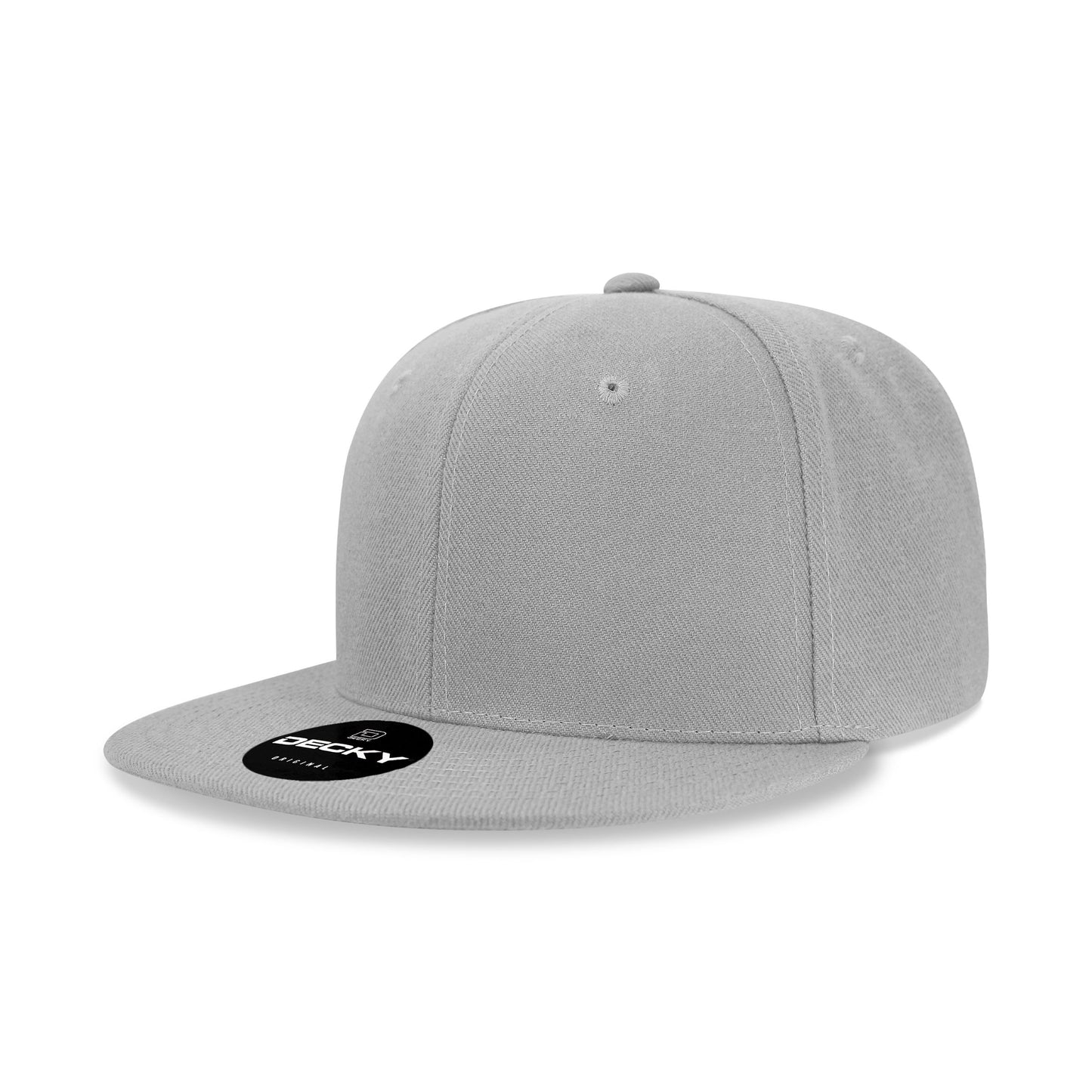 Decky 6020 High Profile 6 Panel Snapback Flat Bill Hat - Blank