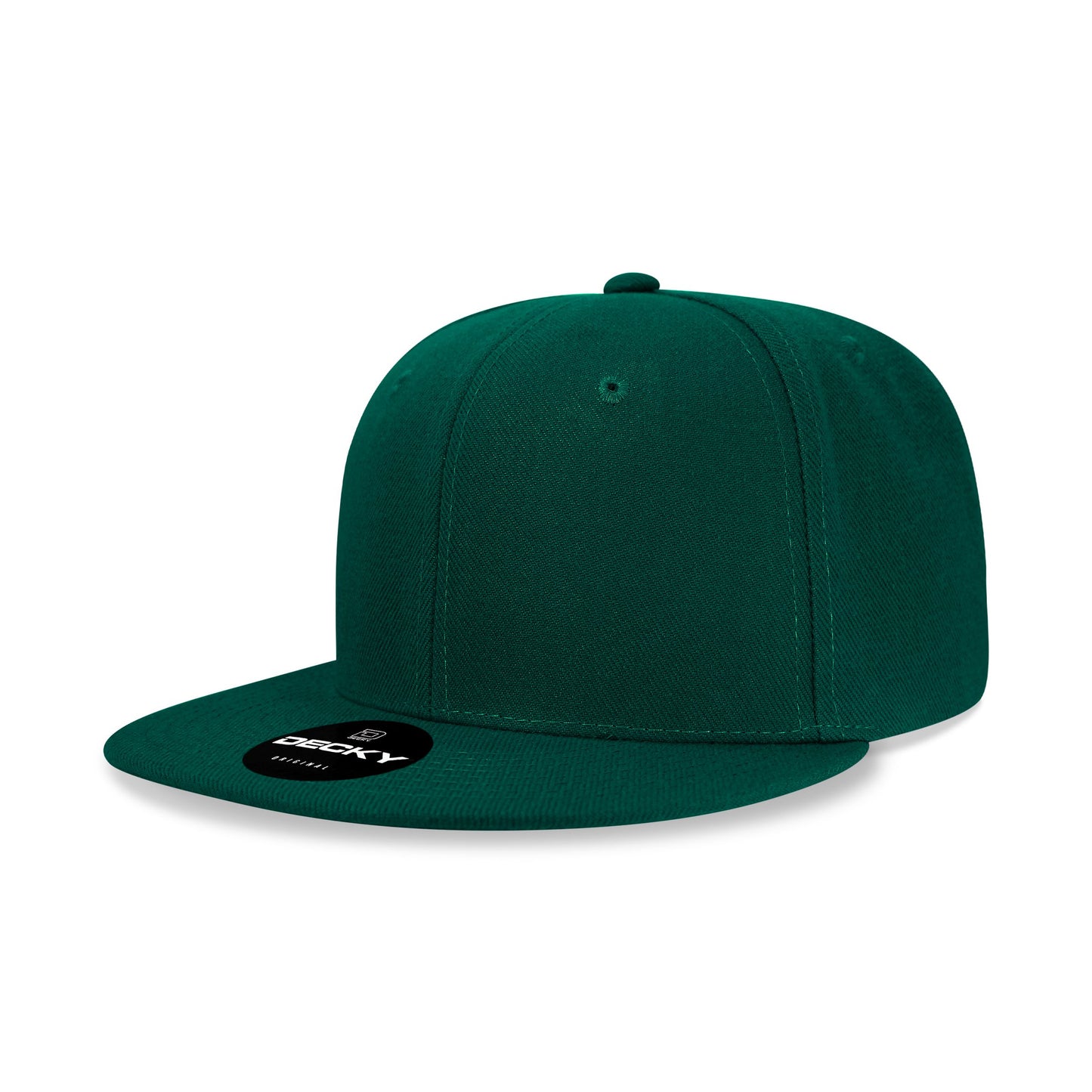 Decky 6020 High Profile 6 Panel Snapback Flat Bill Hat - Blank