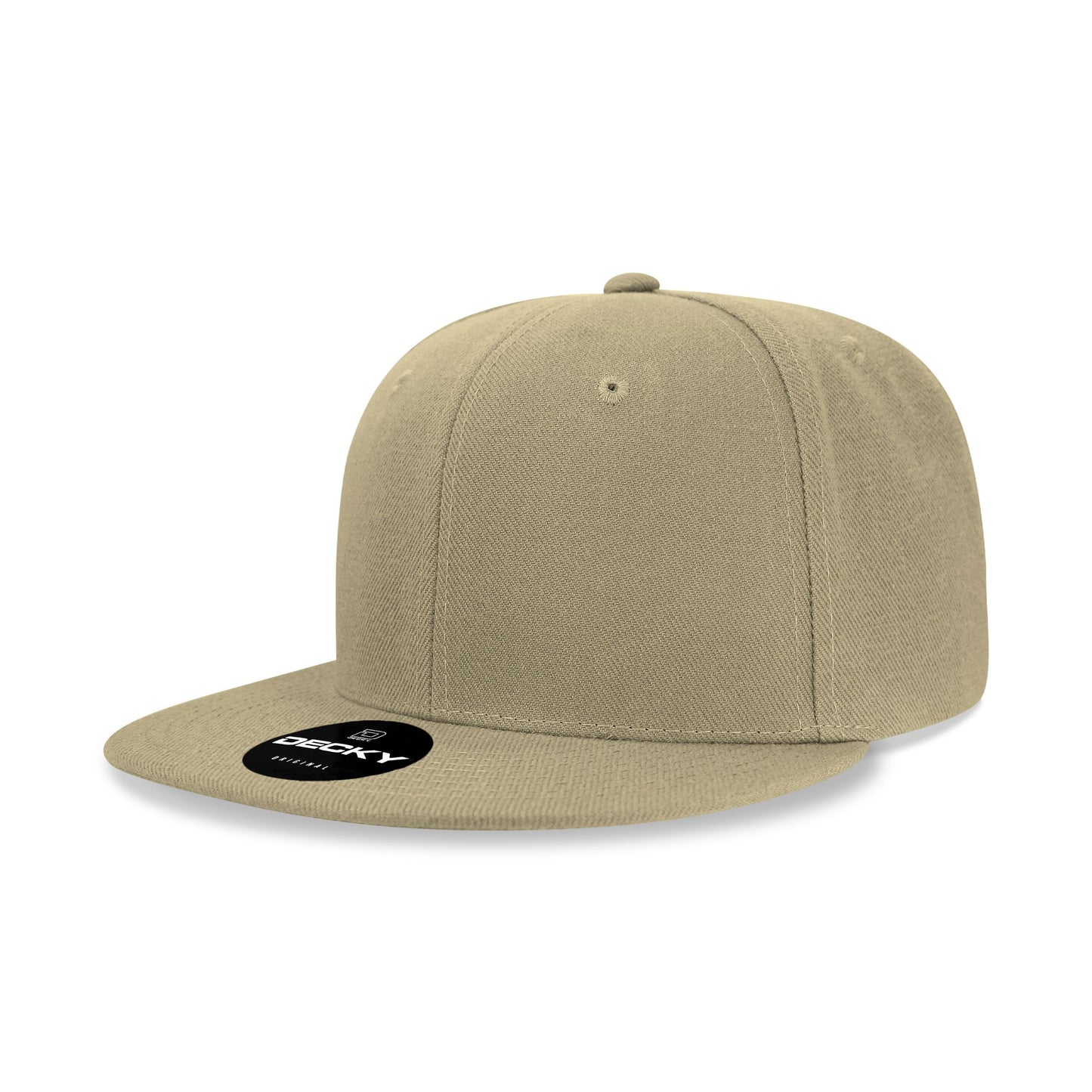 Decky 6020 High Profile 6 Panel Snapback Flat Bill Hat - Blank