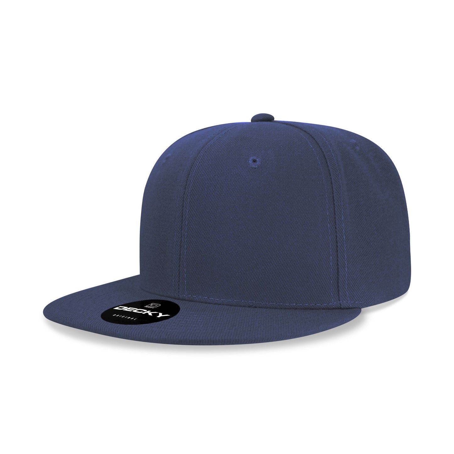 Decky 6020 High Profile 6 Panel Snapback Flat Bill Hat - Blank