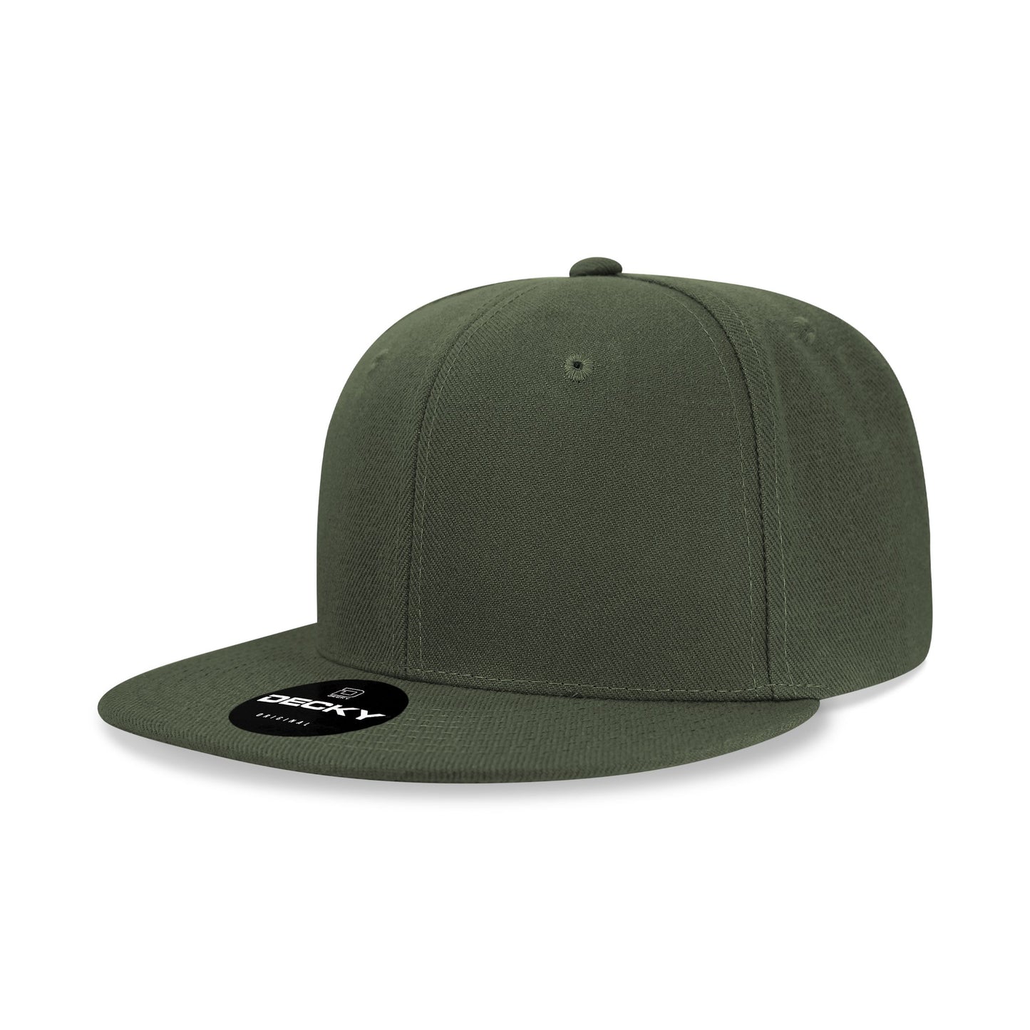 Decky 6020 High Profile 6 Panel Snapback Flat Bill Hat - Blank
