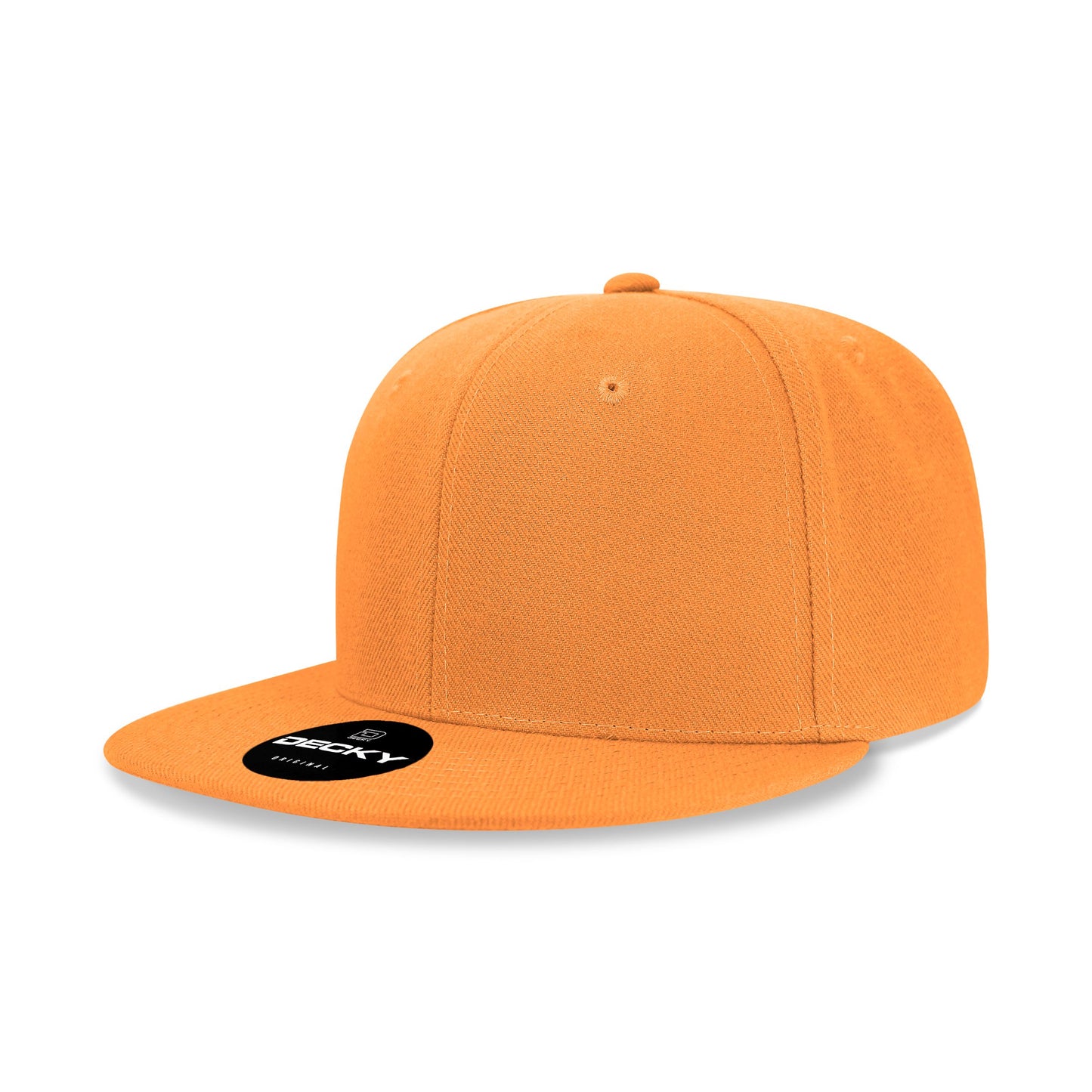 Decky 6020 High Profile 6 Panel Snapback Flat Bill Hat - Blank