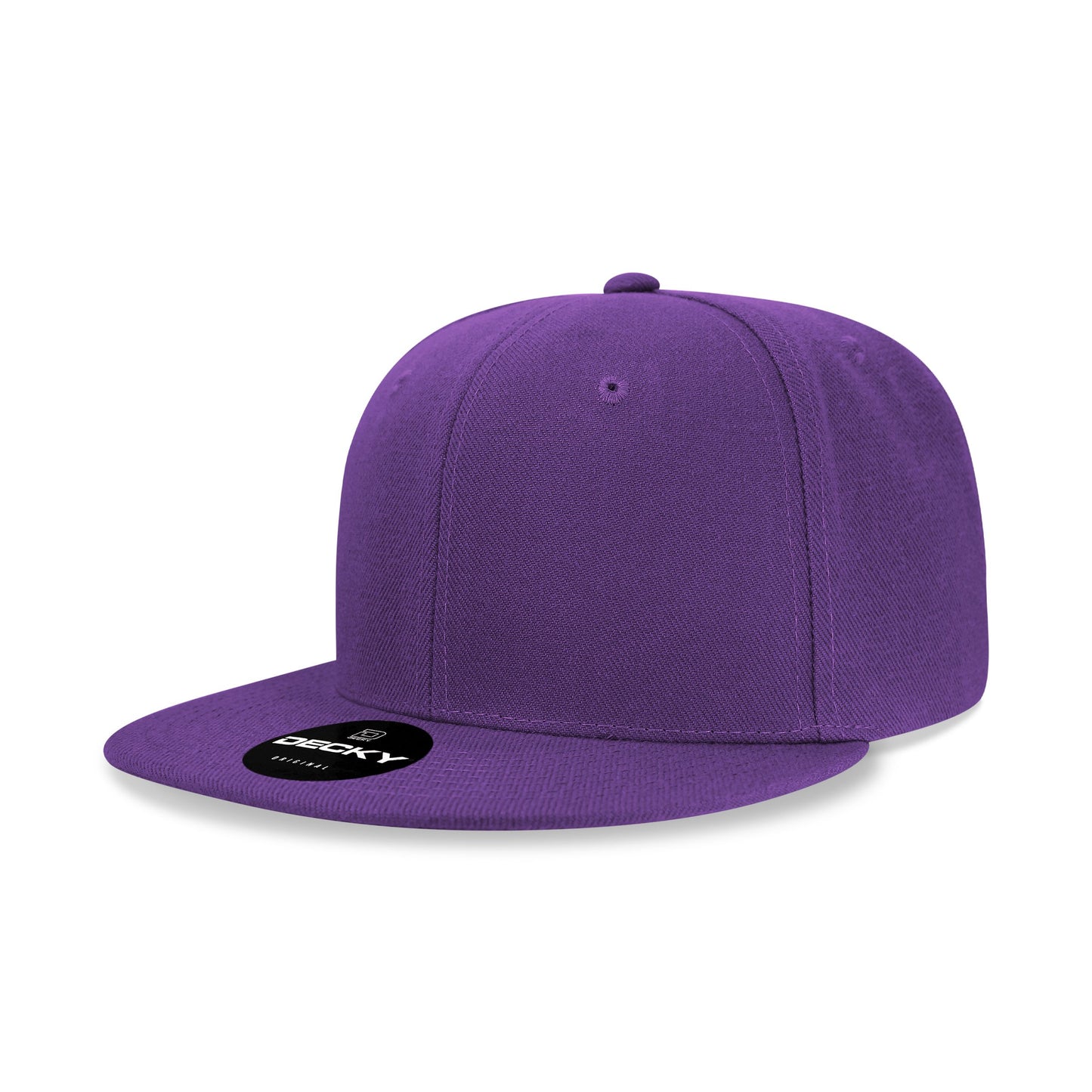 Decky 6020 High Profile 6 Panel Snapback Flat Bill Hat - Blank