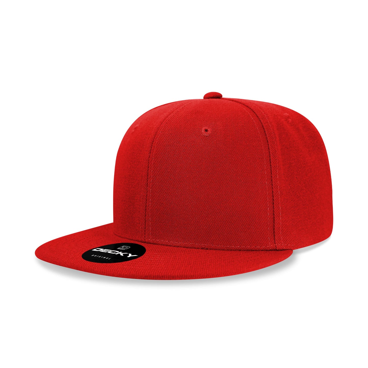 Decky 6020 High Profile 6 Panel Snapback Flat Bill Hat - Blank