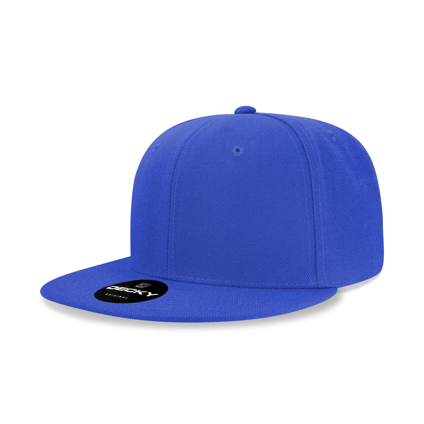 Decky 6020 High Profile 6 Panel Snapback Flat Bill Hat - Blank