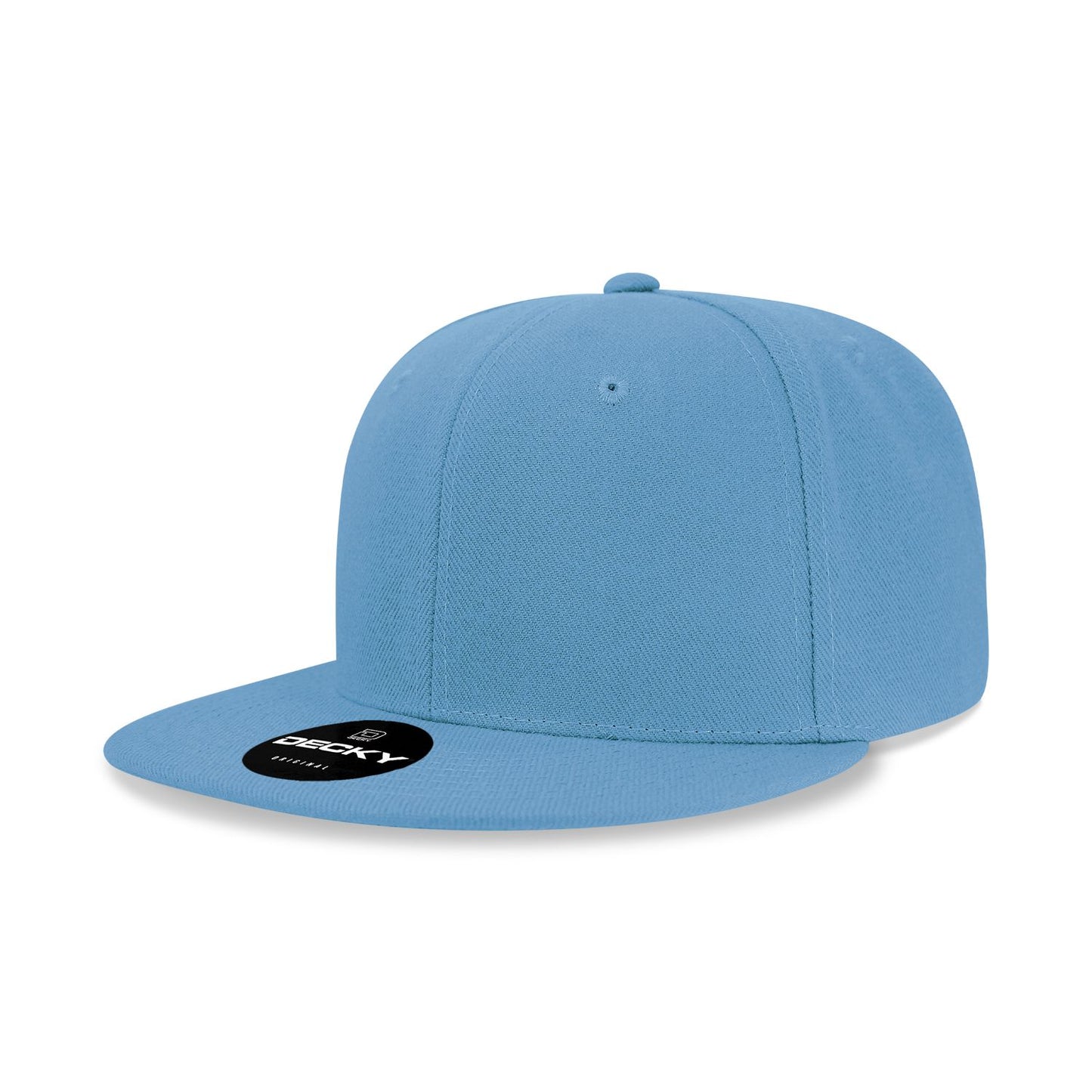 Decky 6020 High Profile 6 Panel Snapback Flat Bill Hat - Blank