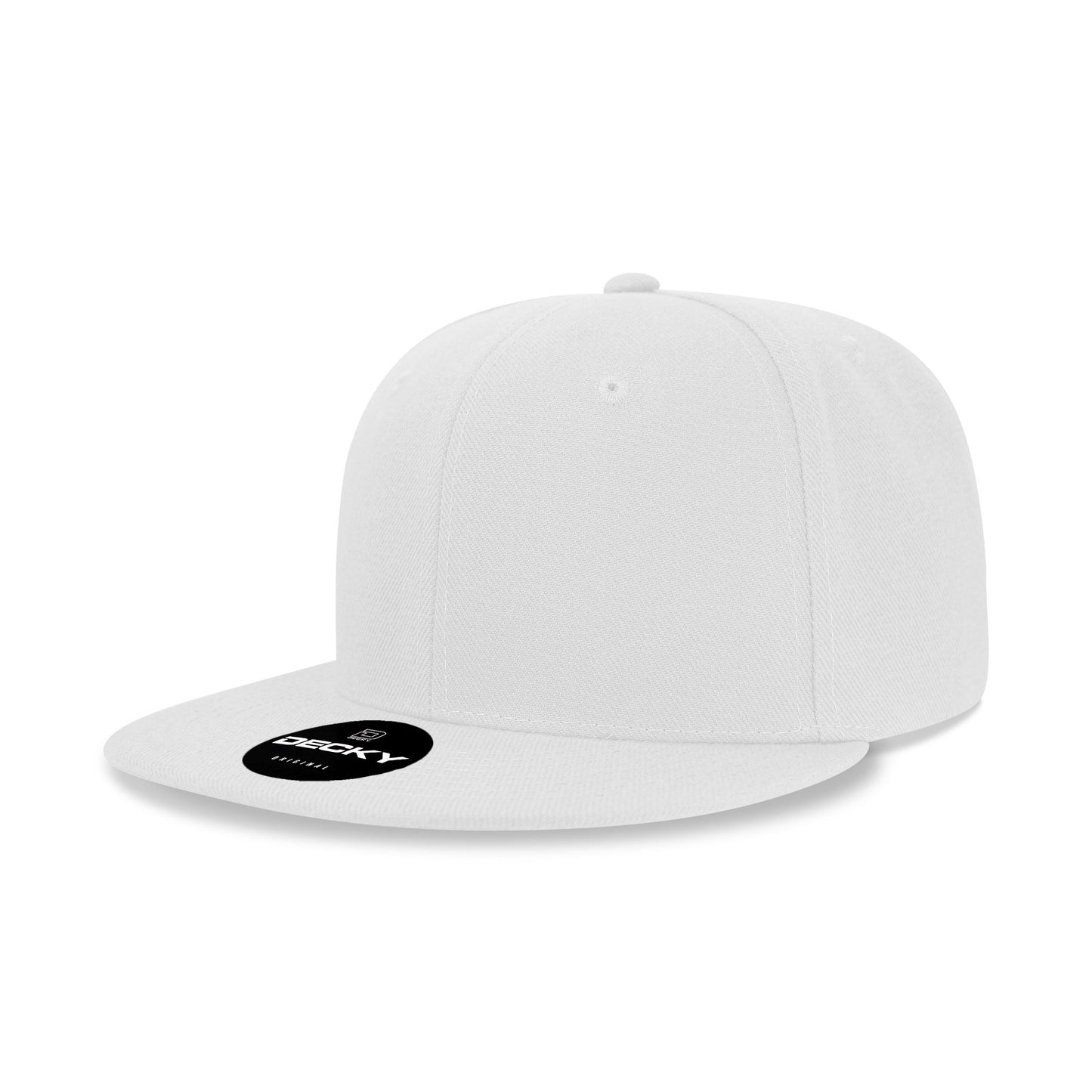 Decky 6020 High Profile 6 Panel Snapback Flat Bill Hat - Blank