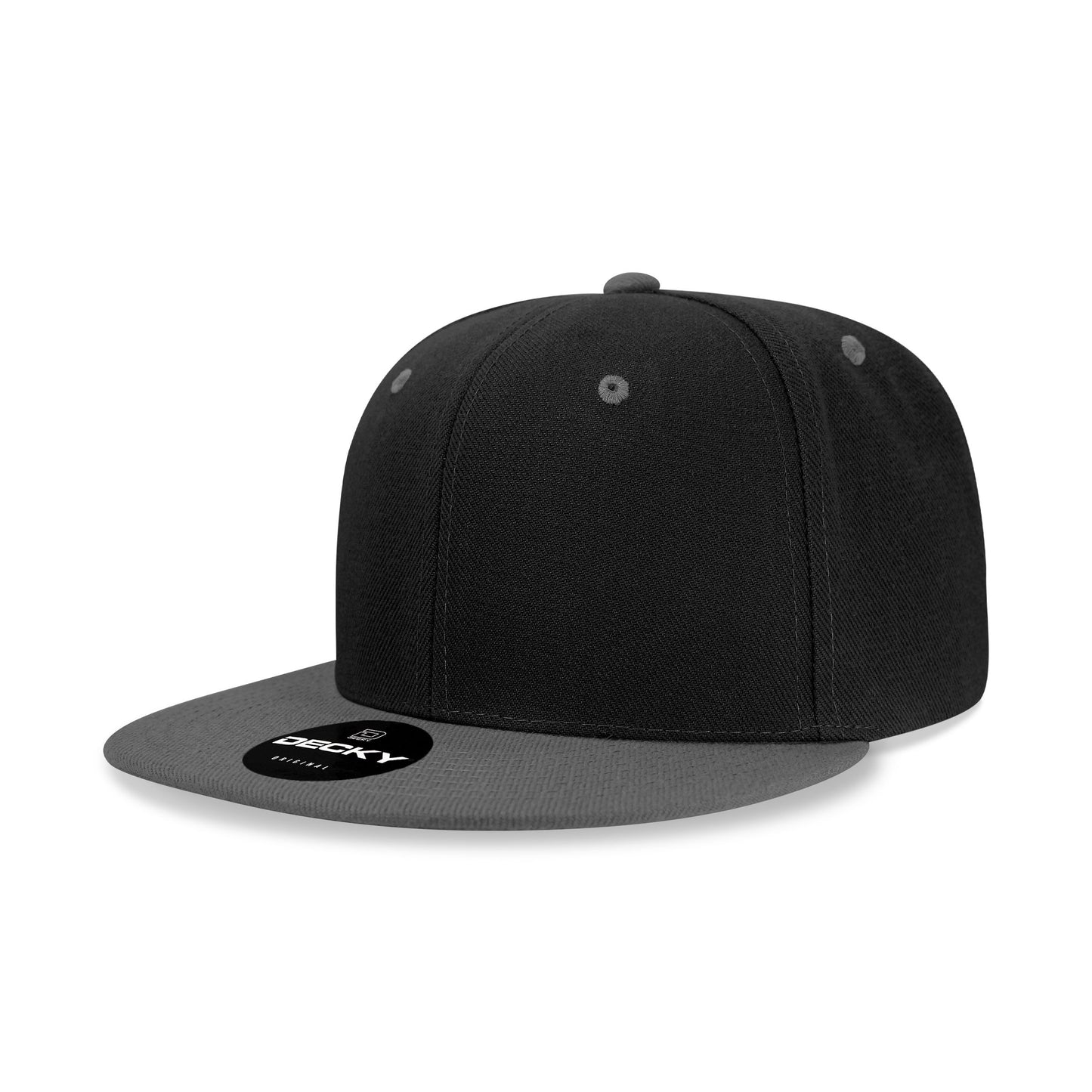 Decky 6020 High Profile 6 Panel Snapback Flat Bill Hat - Blank