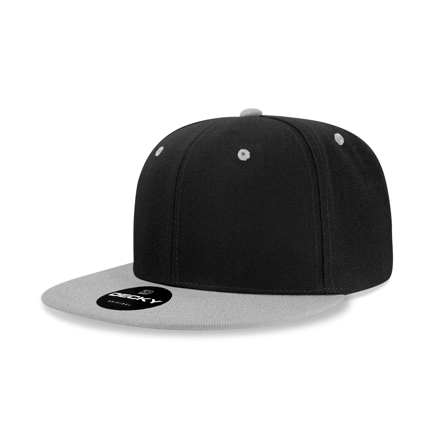 Decky 6020 High Profile 6 Panel Snapback Flat Bill Hat - Blank