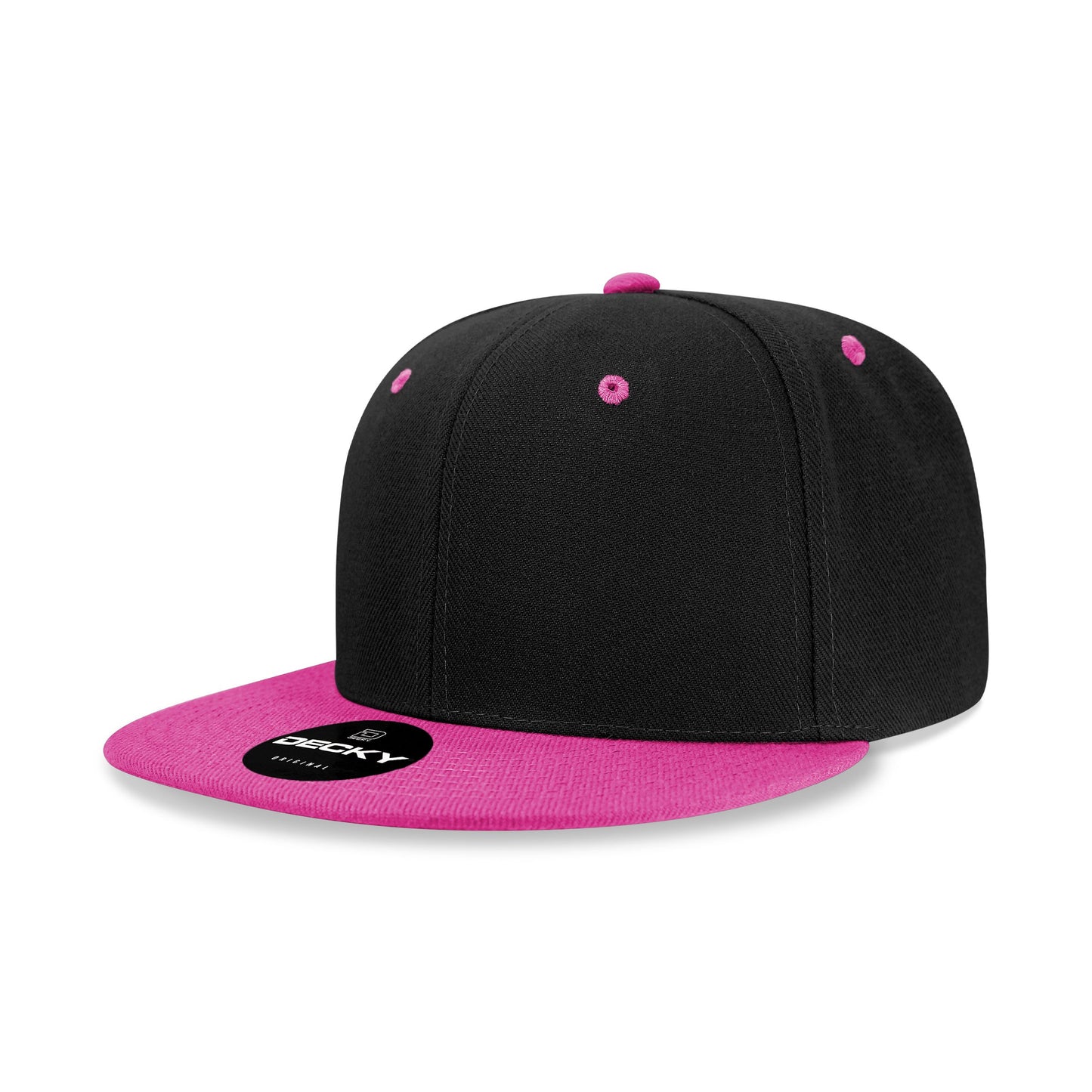 Decky 6020 High Profile 6 Panel Snapback Flat Bill Hat - Blank